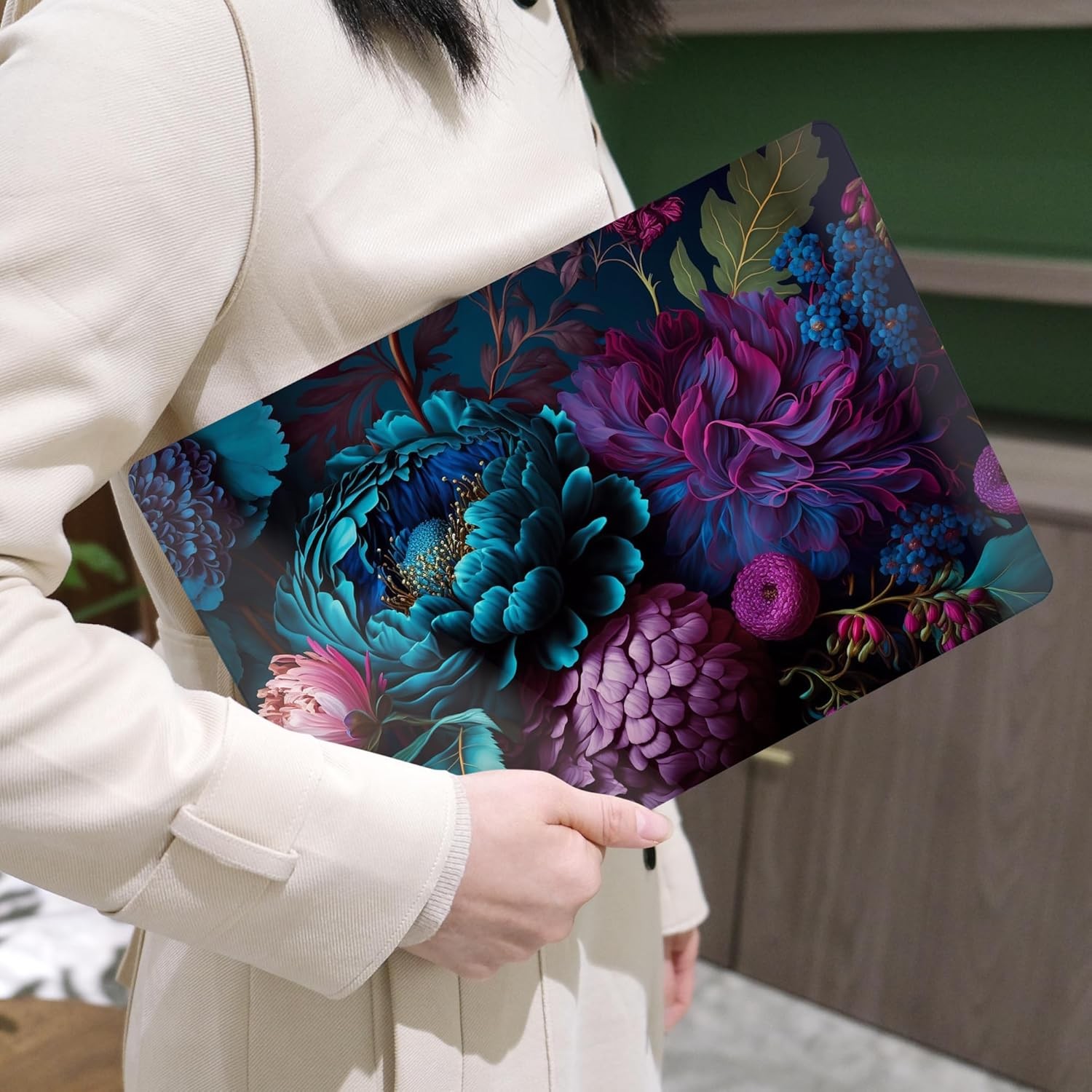 Case for MacBook Air 15 inch 2026 2025 2024 2023, Beautiful Fantasy Flower Shell