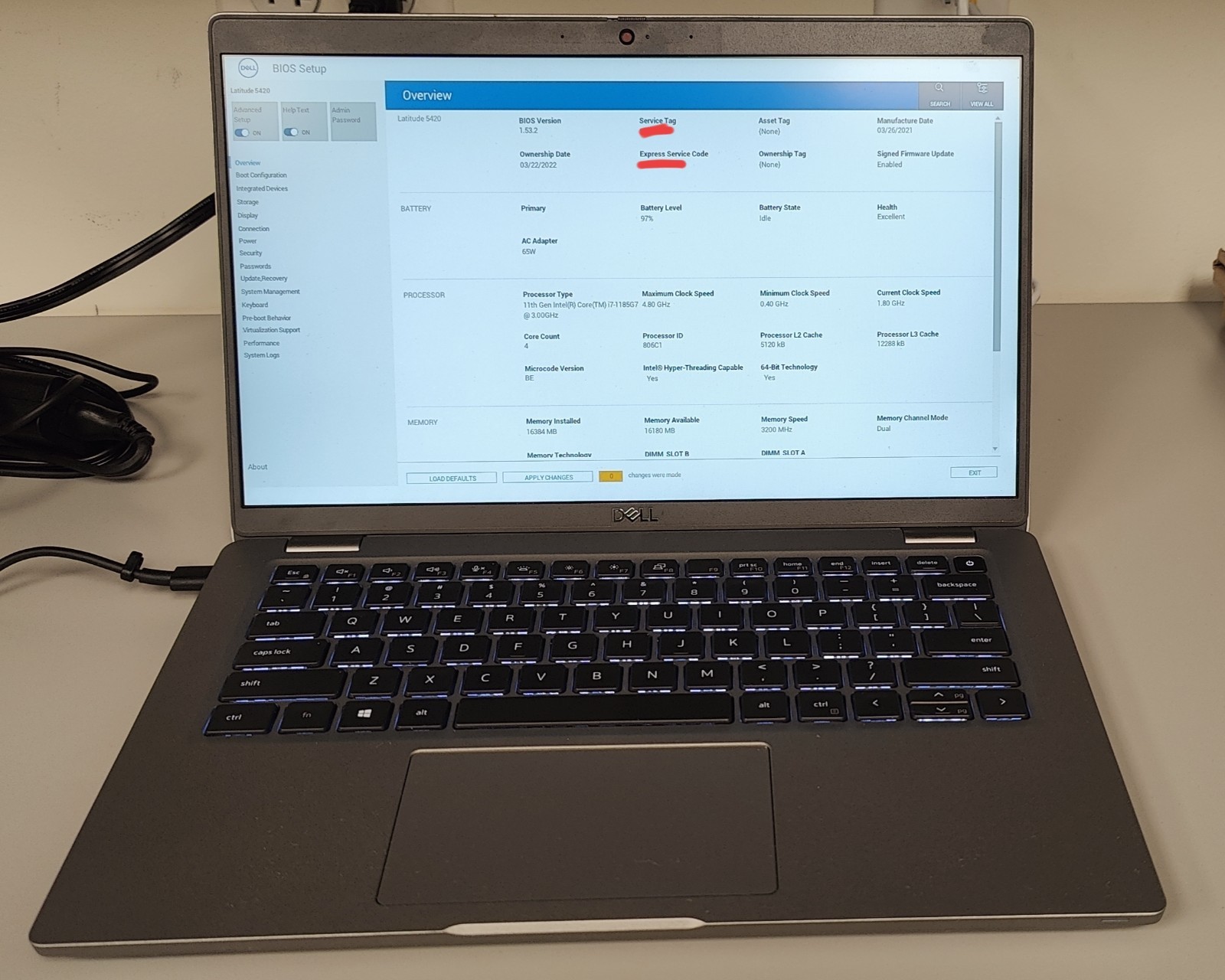 Dell Latitude 5420 14″ FHD i7-1185G7 16GB/ 256GB Excellent Battery Health
