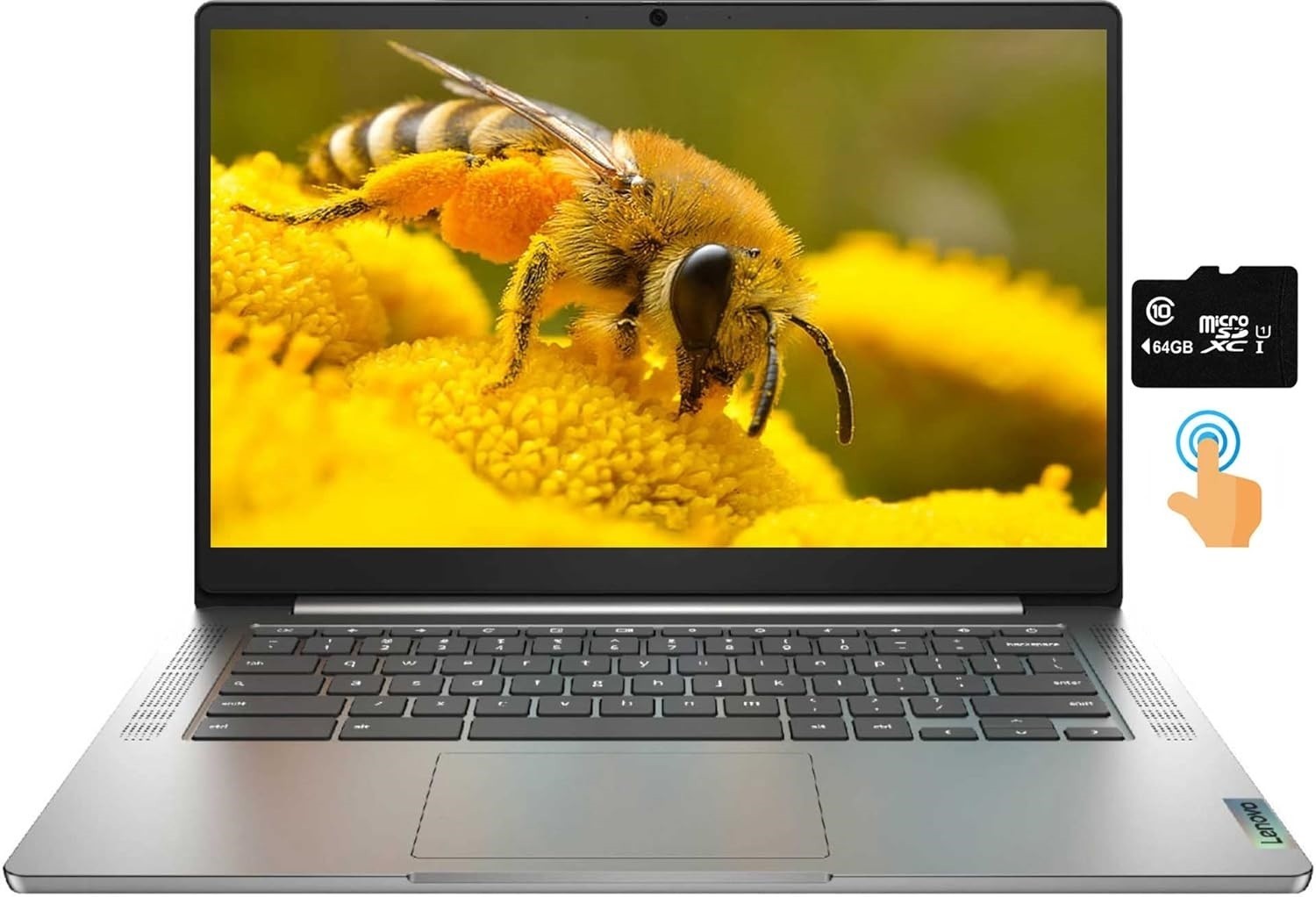 Lenovo Chromebook 3 14 Touch FHD Laptop, MediaTek MT8183, 4GB RAM, 128GB (64+64)