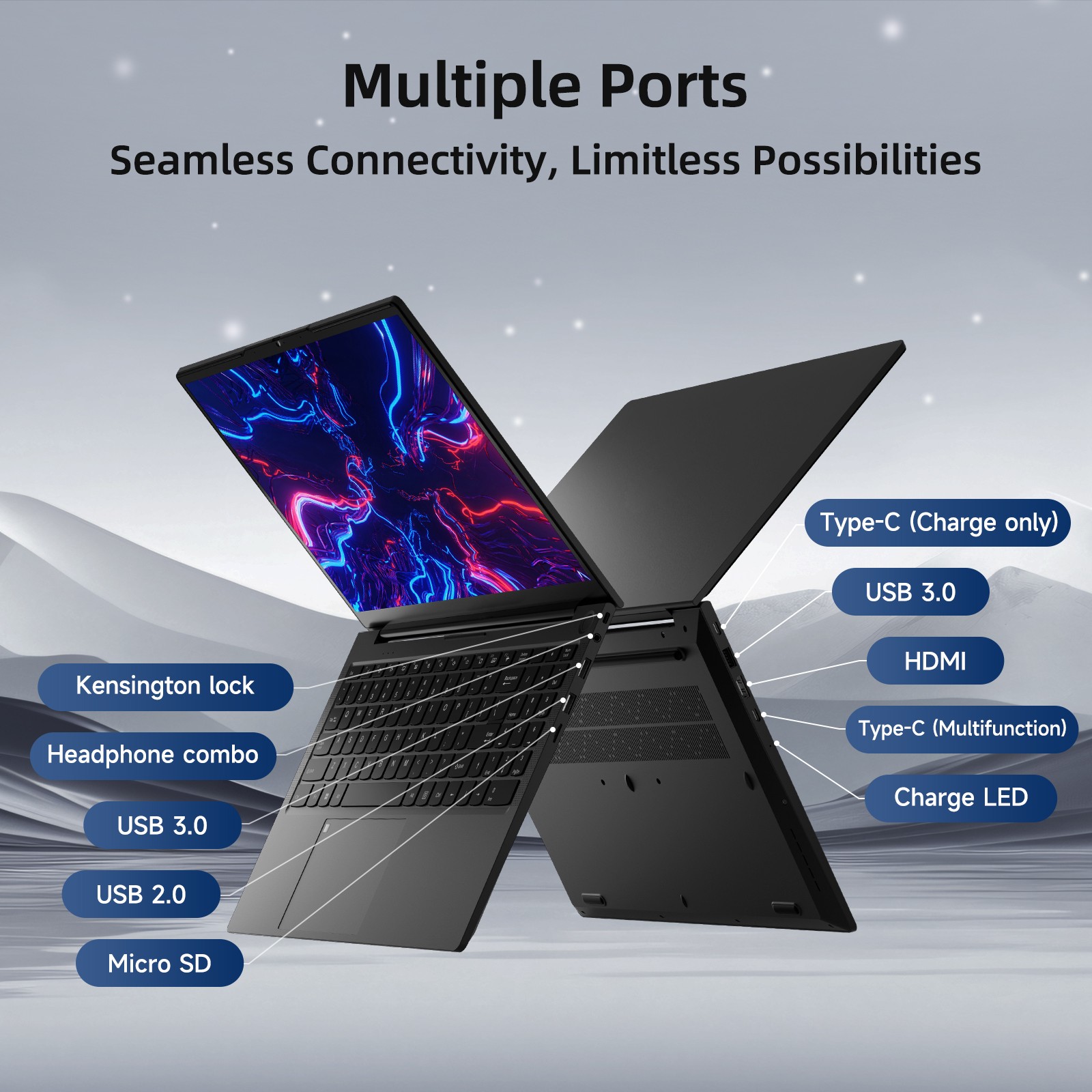 15.6 IPS FHD Laptop Intel Pentium 12th Quad Core N100 Backlit Kb Win11 16GB 1TB