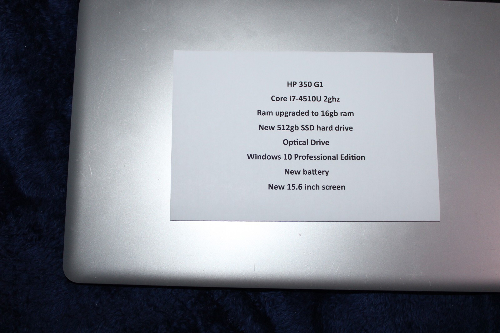 HP 350 G1 Core i7 Laptop 15.6 inch screen
