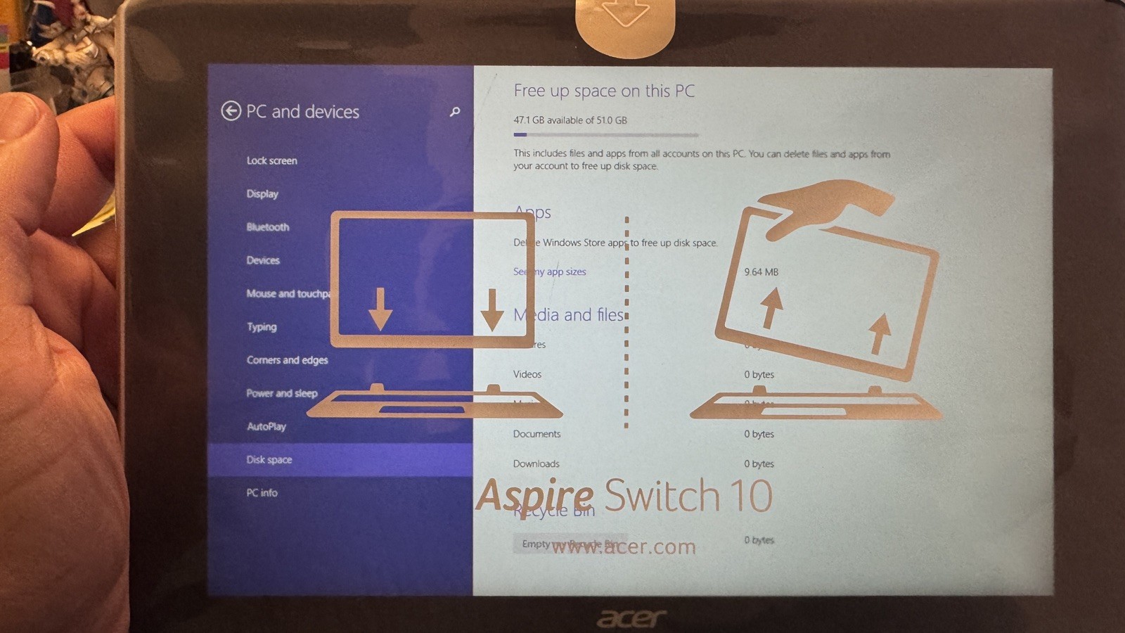 Acer Aspire Switch 10 10.1″ 2-in-1 Detachable Touch 2GB 64GB Win 8.1 in Gray