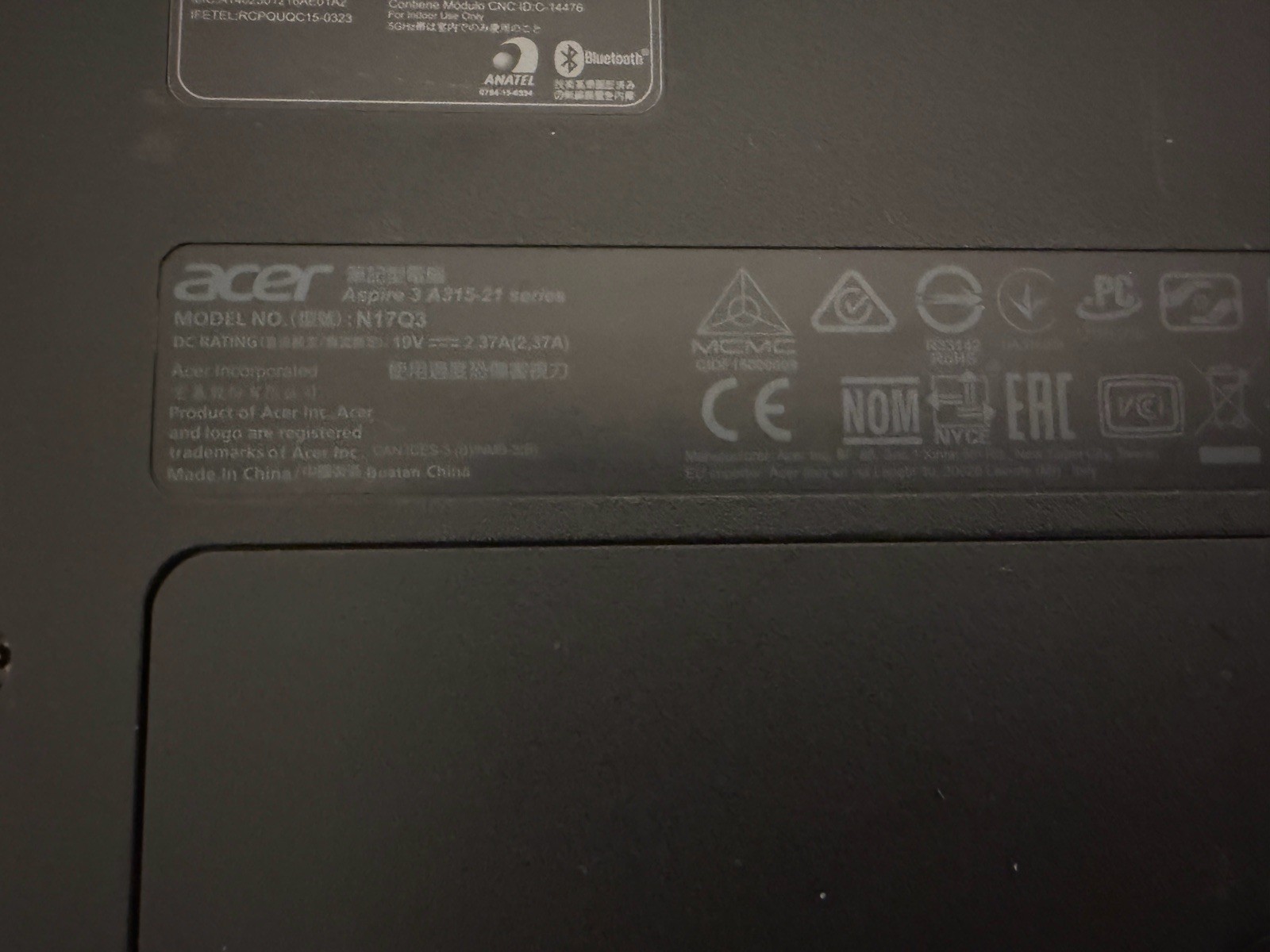 Acer Aspire 3 A315 Laptop-FEV8L32F A9-9420e Radeon R5 2C+33G 1.80GHz Ram 12, 1TB