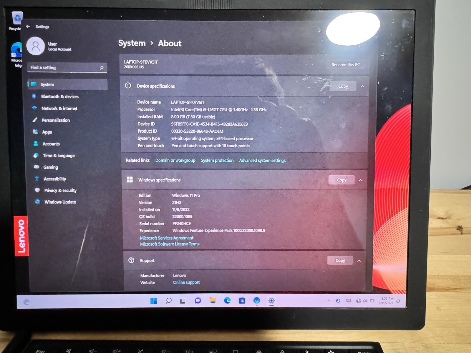 Lenovo ThinkPad X1 Fold Gen 1 13.3″ Touch i5-1L16G7 8GB 256GB SSD W11P