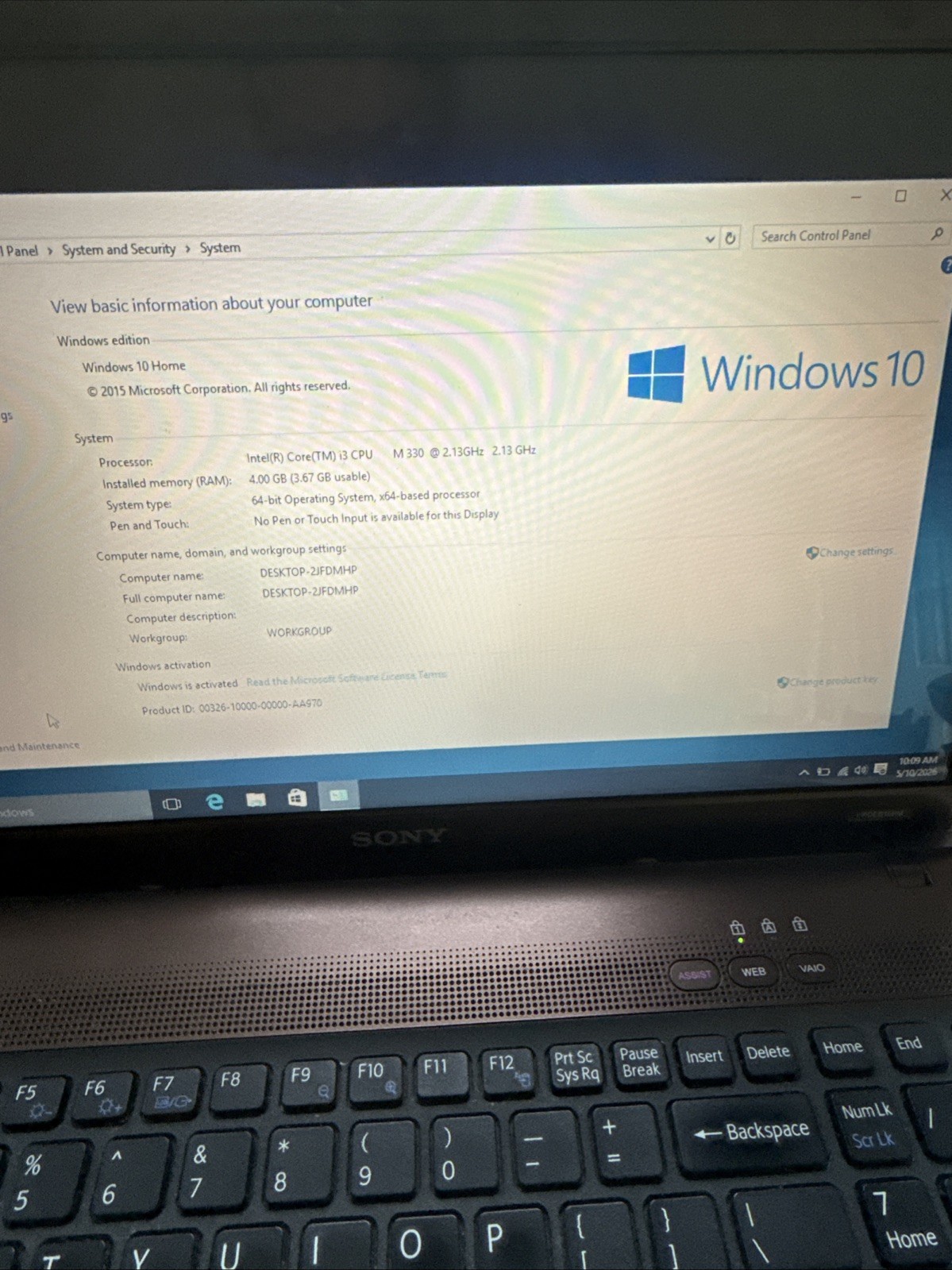 Sony VAIO PCG-71312L Retro Gaming Laptop i3-M330 2.13GHz 4GB RAM 1TB HD Win 10