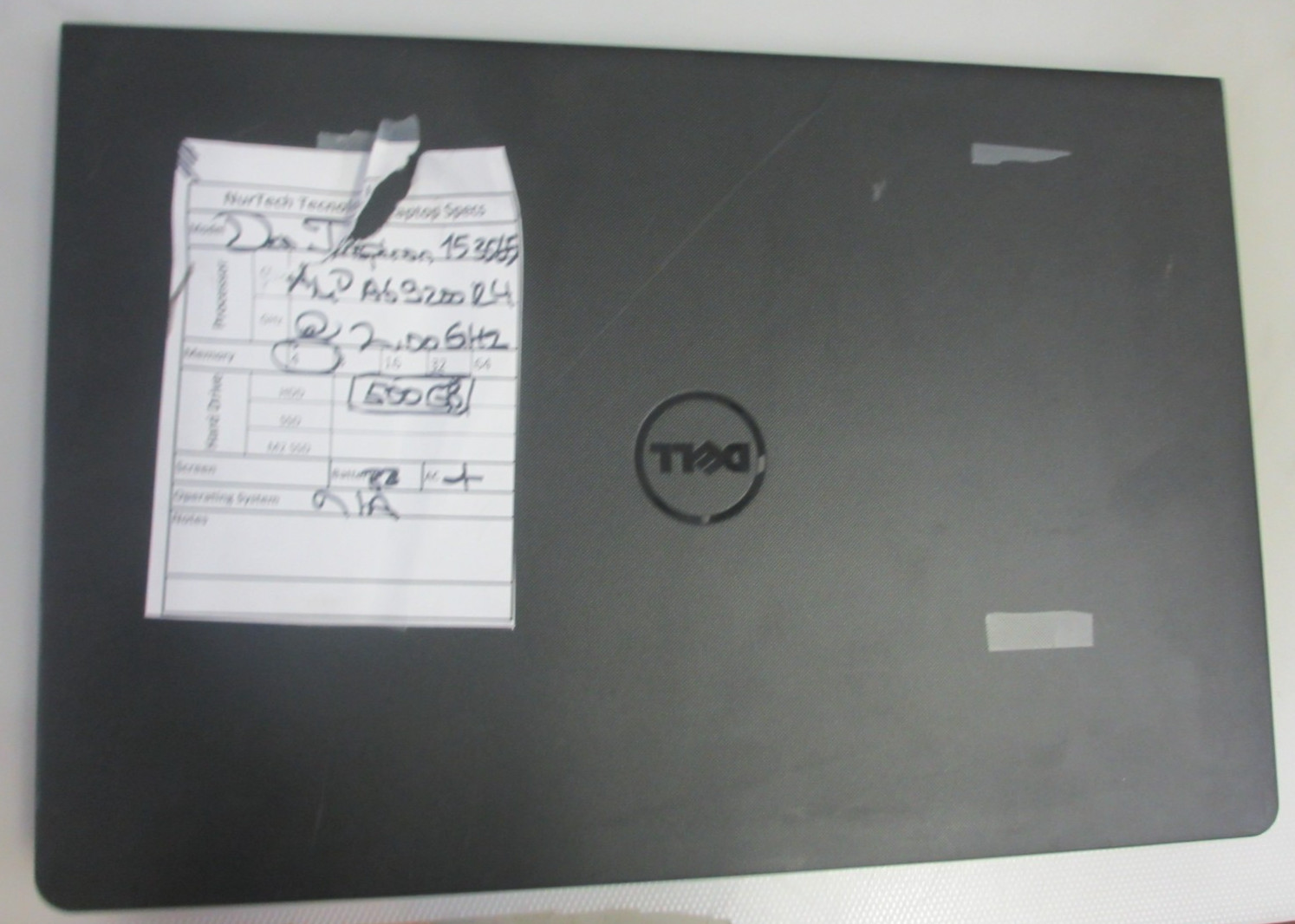 Dell Inspiron 15 3565 AMD A6-9200/4GB RAM/500GB Laptop + AC BAD BTRY NO OS