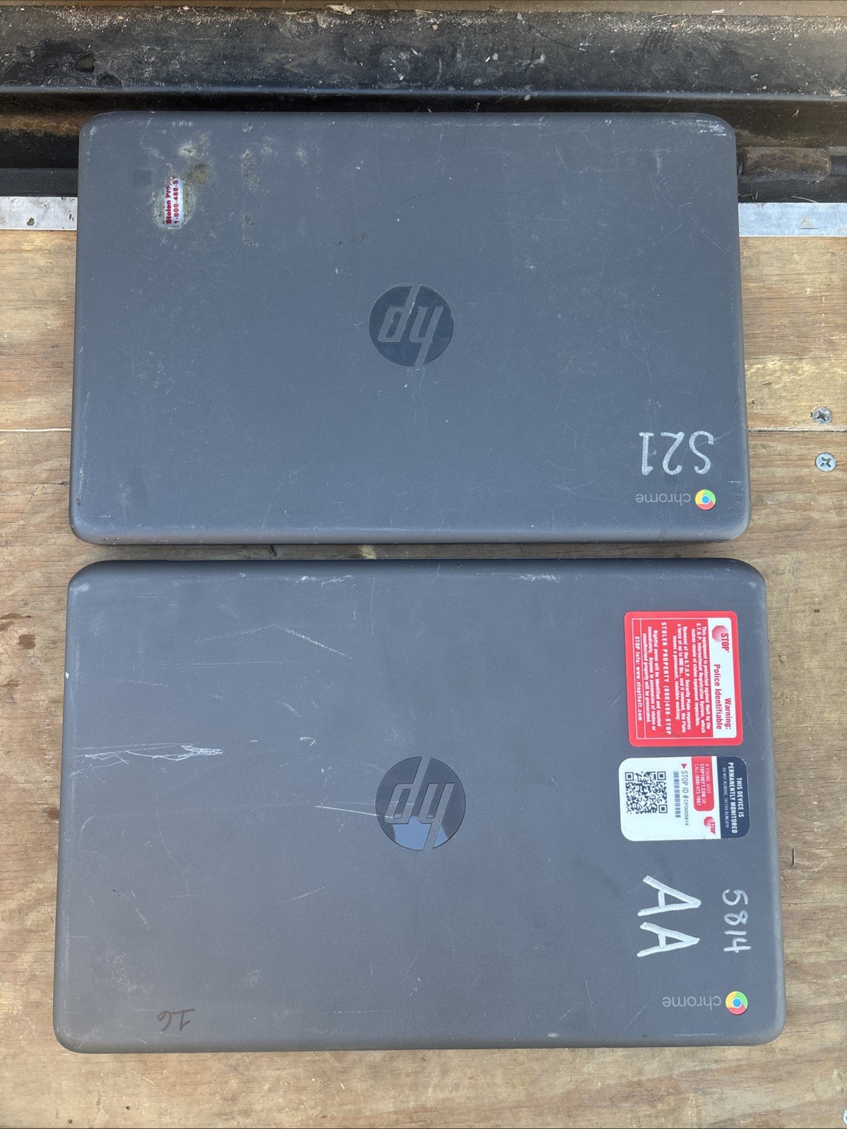 Lot of 2 HP Chromebook 14 G5 For Parts or Repair