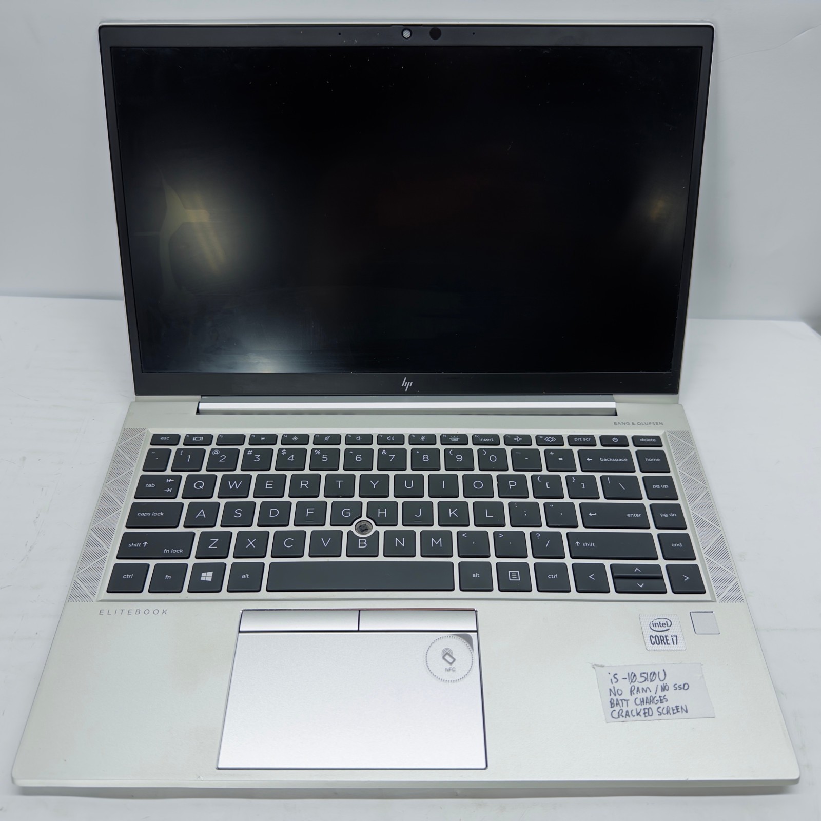 HP EliteBook 840 G7 i7-10510U 4c 8t NO RAM OR STORAGE CRACKED DISPLAY
