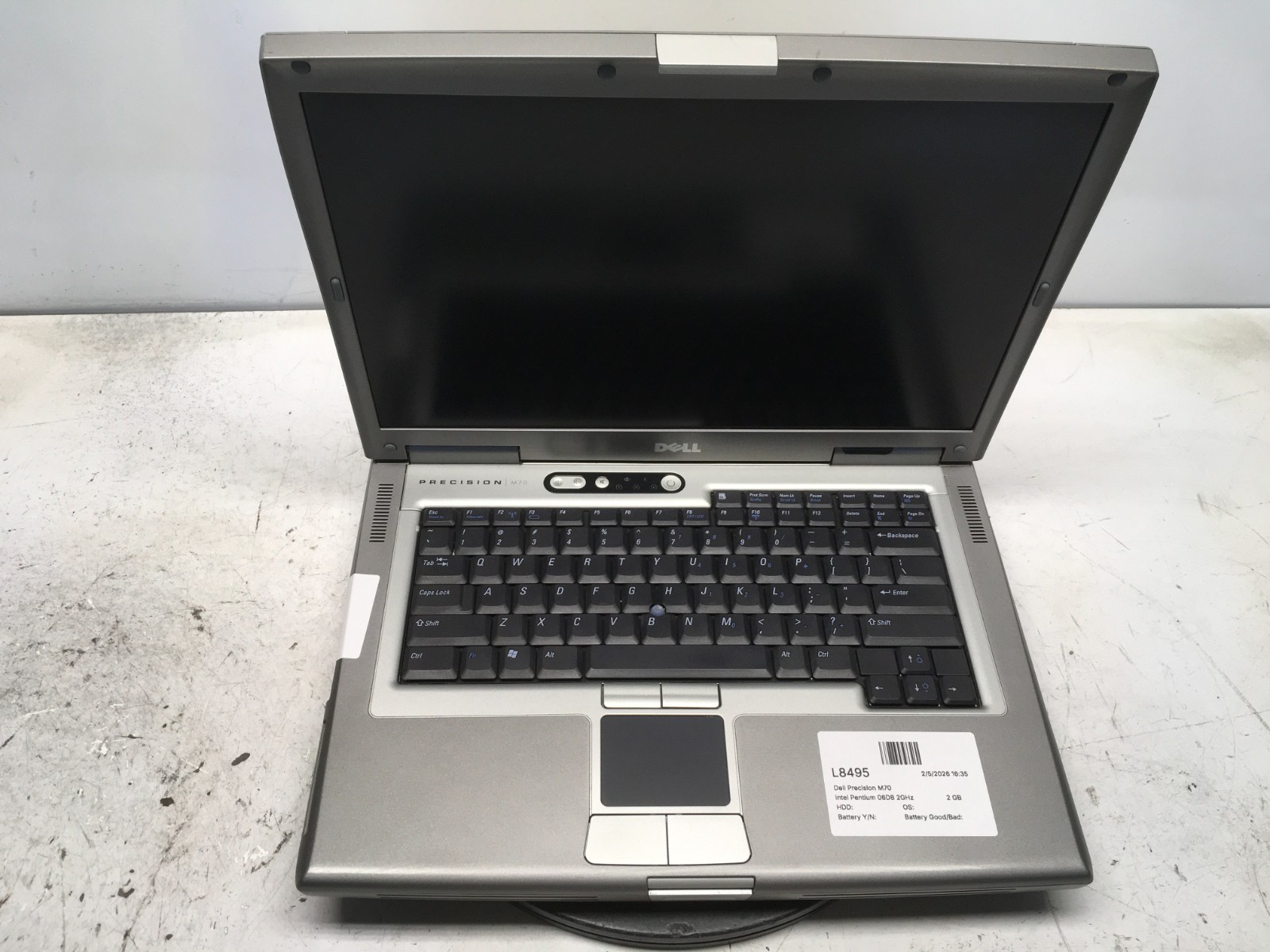 Dell Precision M70 Intel Pentium 06D8 2GHz 2 GB NO HDD