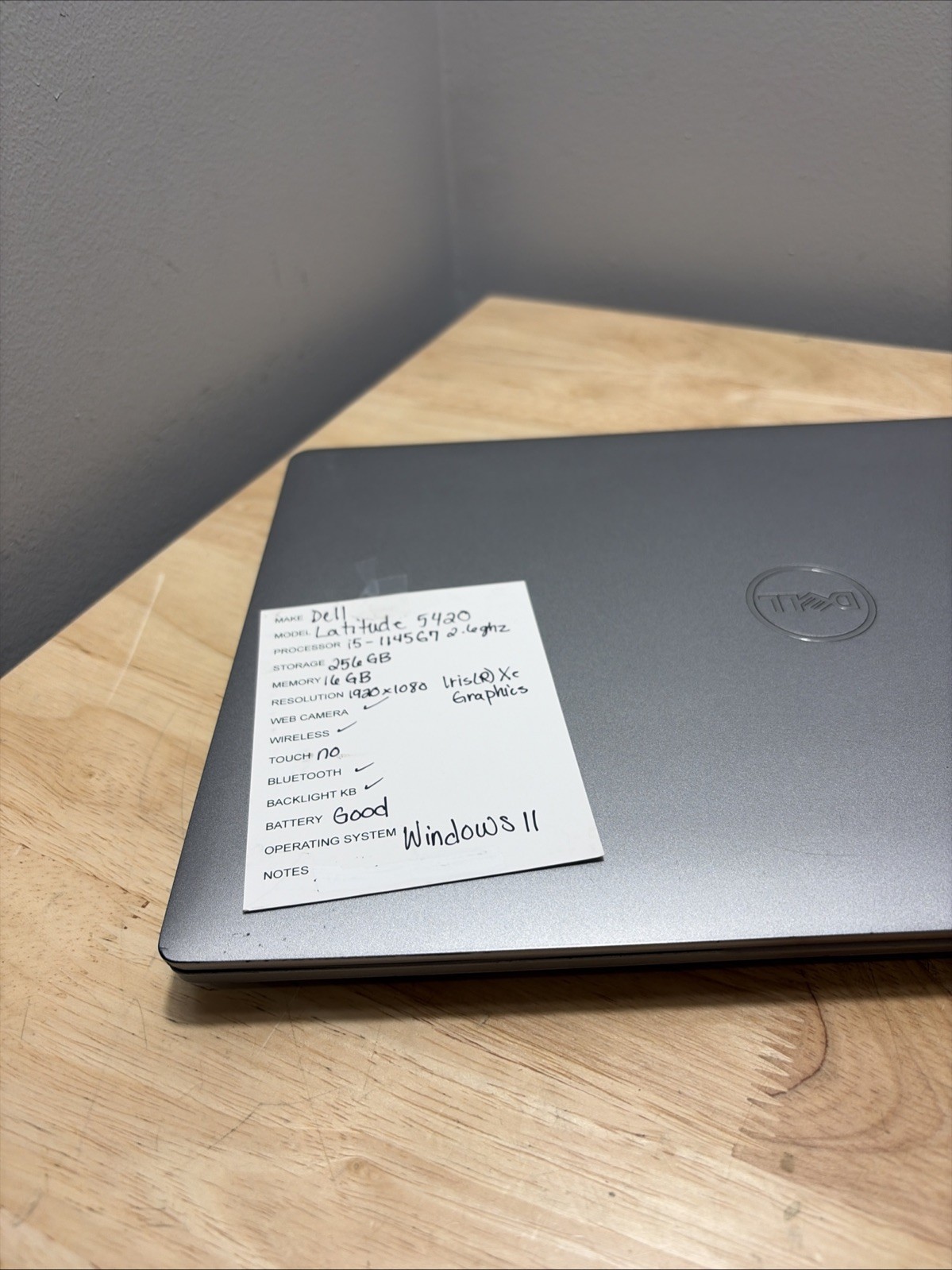 Dell Latitude 5420 14” FHD, 256GB SSD Intel i5-1145G7 16GB WCam WiFi Win 11 Pro