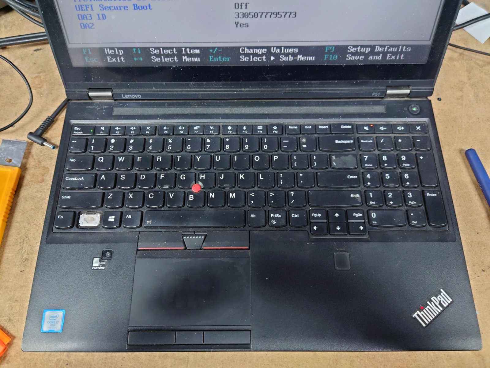 Lenovo ThinkPad P51 15.6″ i7-7820HQ 16GB RAM 512GB SSD NVIDIA M1200M No OS
