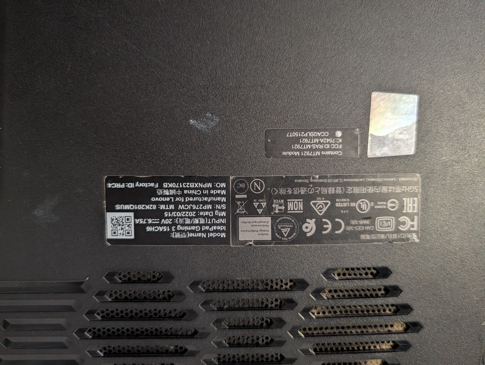 Lenovo IdeaPad Gaming 3 Labtop 15ACH6 AMD Ryzen 5 GeForce RTX 2050 !!PART OUT!!