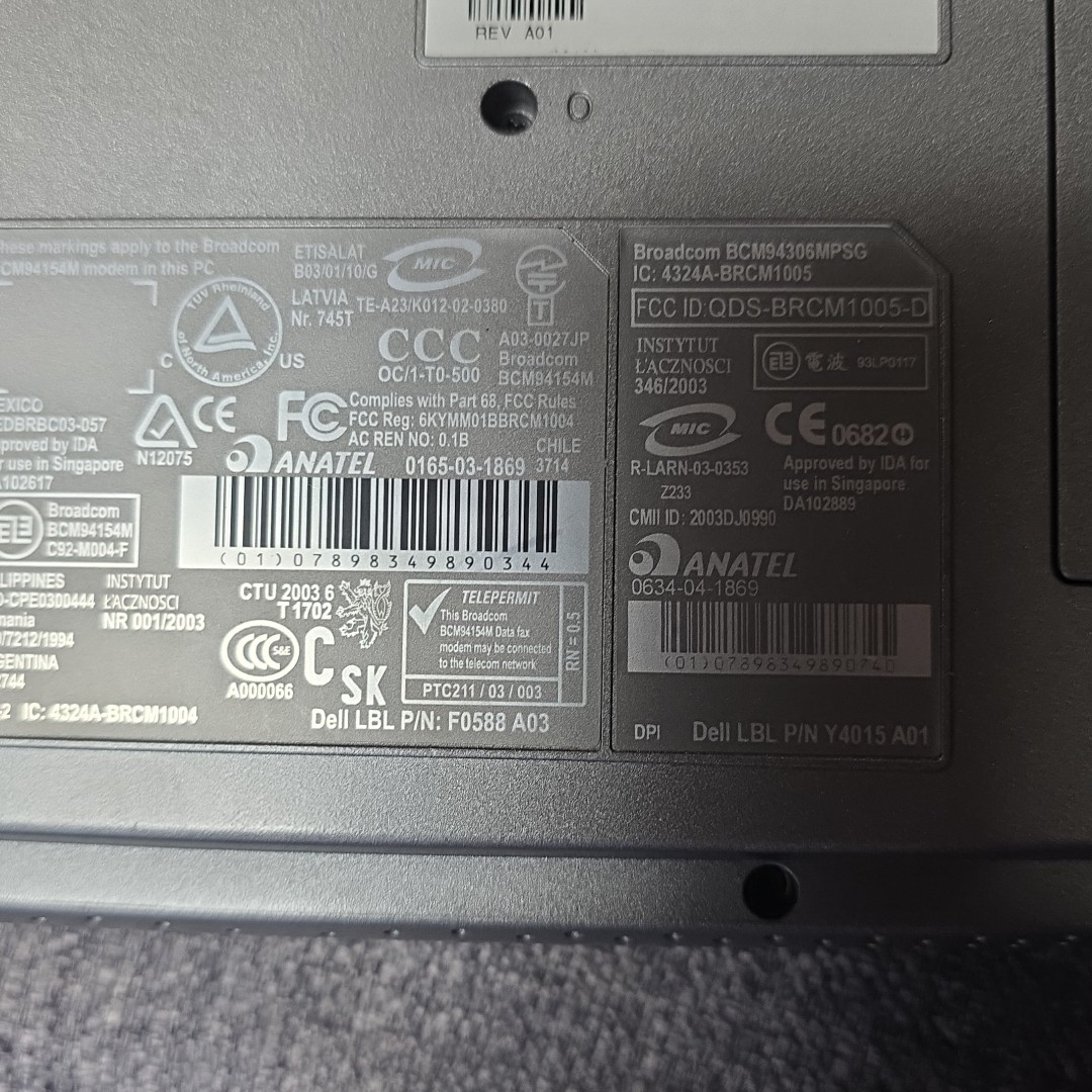 Dell Inspiron 5160 PP08L 15.1″ No AC Adaptor – For Parts