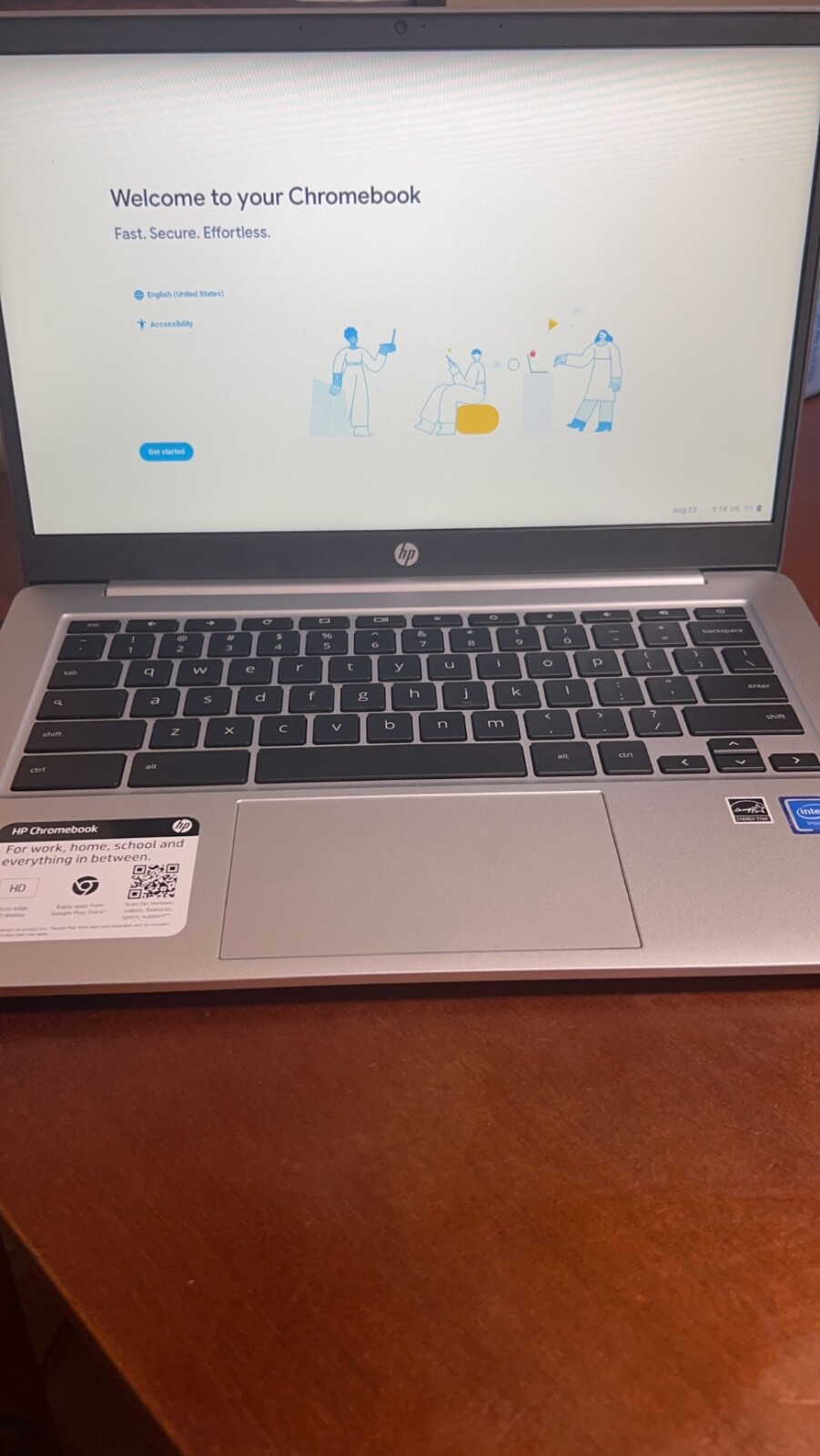 HP 14a-na0031wm 14 inch (64GB, Intel Pentium, 2.70GHz, 4GB) Chromebook -…