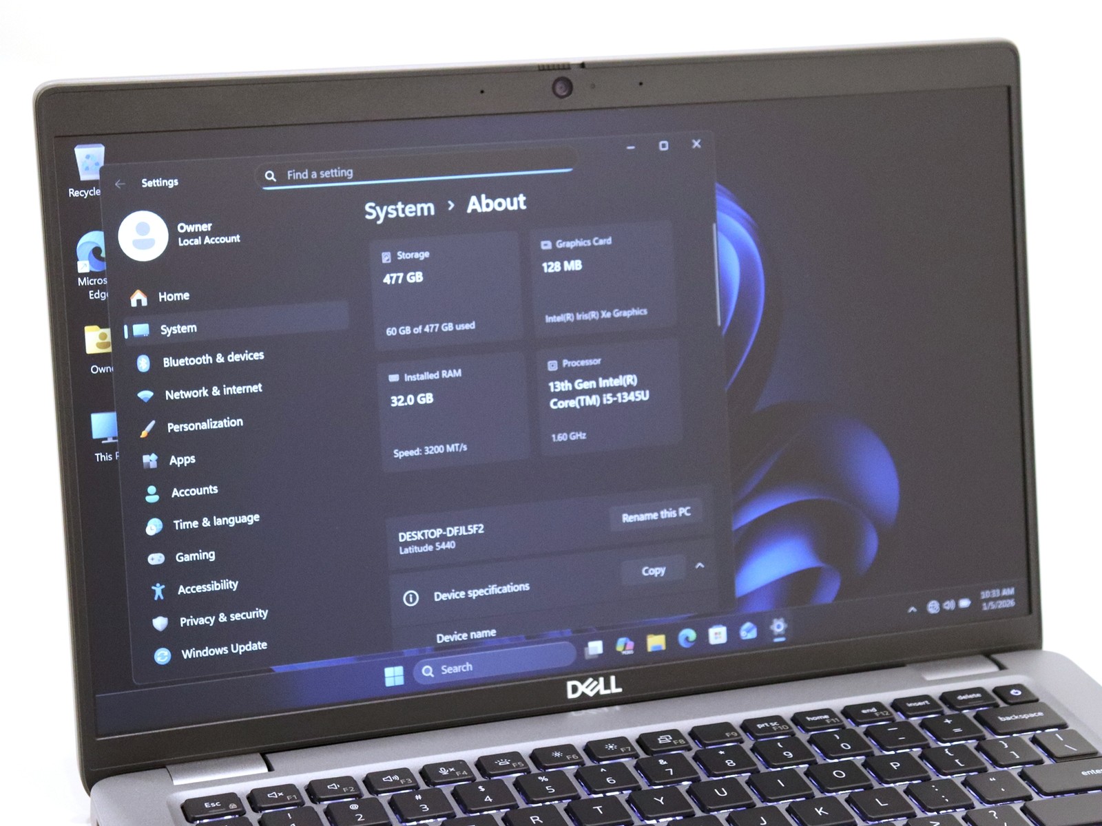 Dell Latitude 5440 14.0″ Intel i5-1345U 32GB 512GB NVMe W11P + Accidental 2028