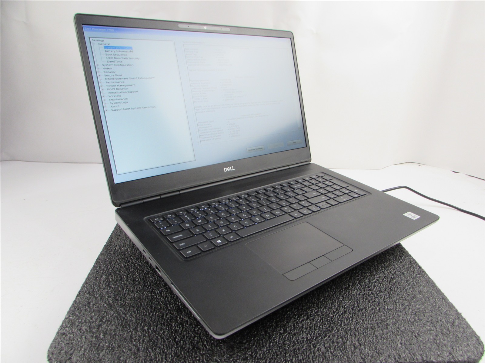 DELL PRECISION 7750 FHD CORE I7-10850H 1TB 32GB RAM RTX 3000 WIN 11 PRO NO BATT