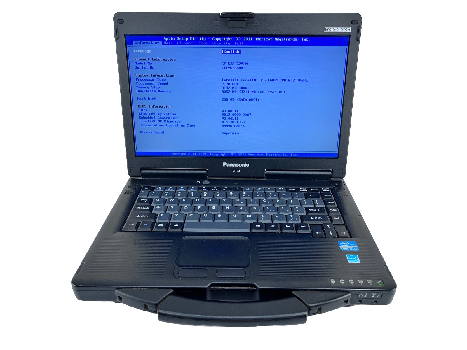 Panasonic ToughBook CF-53 14″ i5-3440M @ 2.70GHz 8GB 256GB *Grade C*