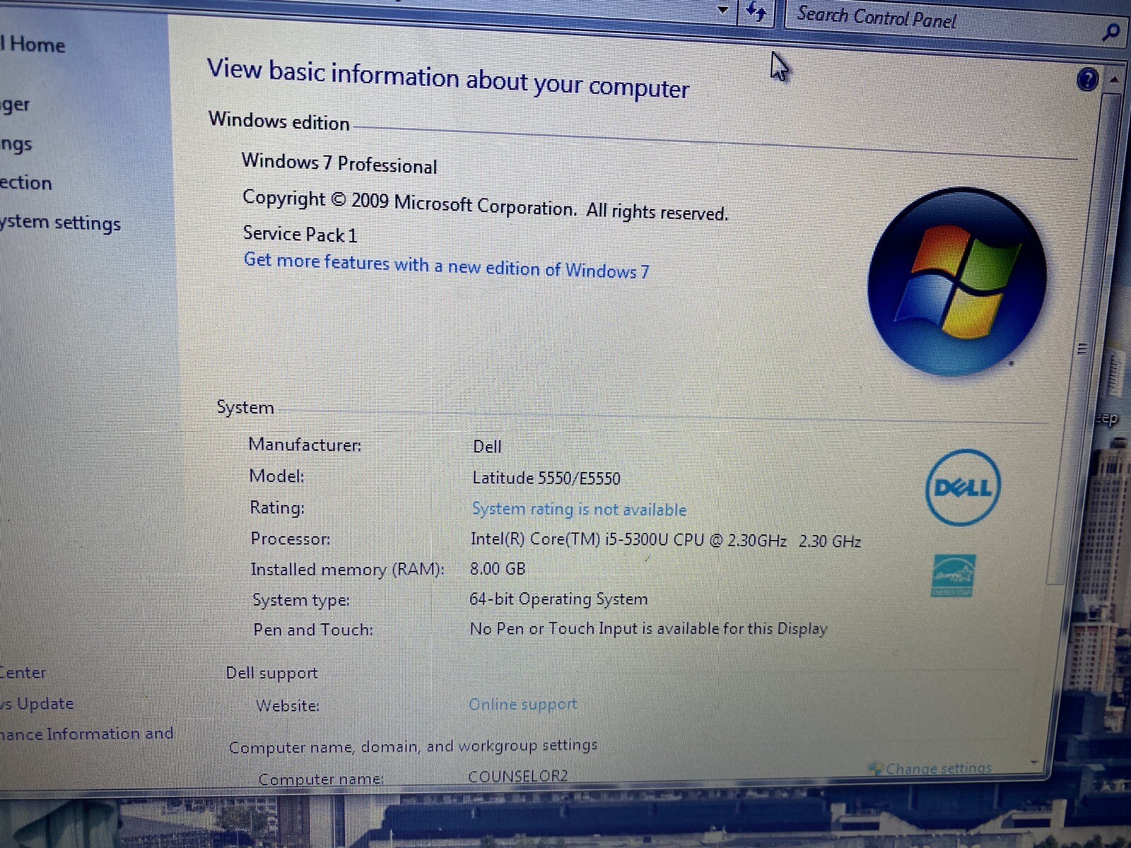 Dell Latitude E5550 | Intel i5 2.3GHz | 8GB RAM | 510gb HD | Win 10 Pro | GOOD