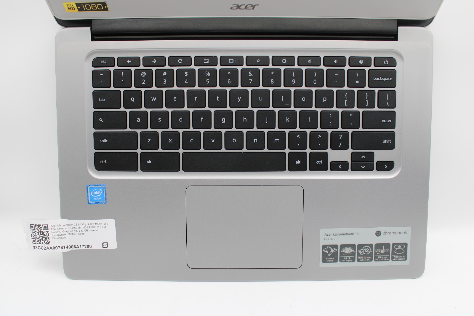 Acer Chromebook _ Celeron N3160 @ 1.6 _ 4GB / 32GB _ ChromeOS