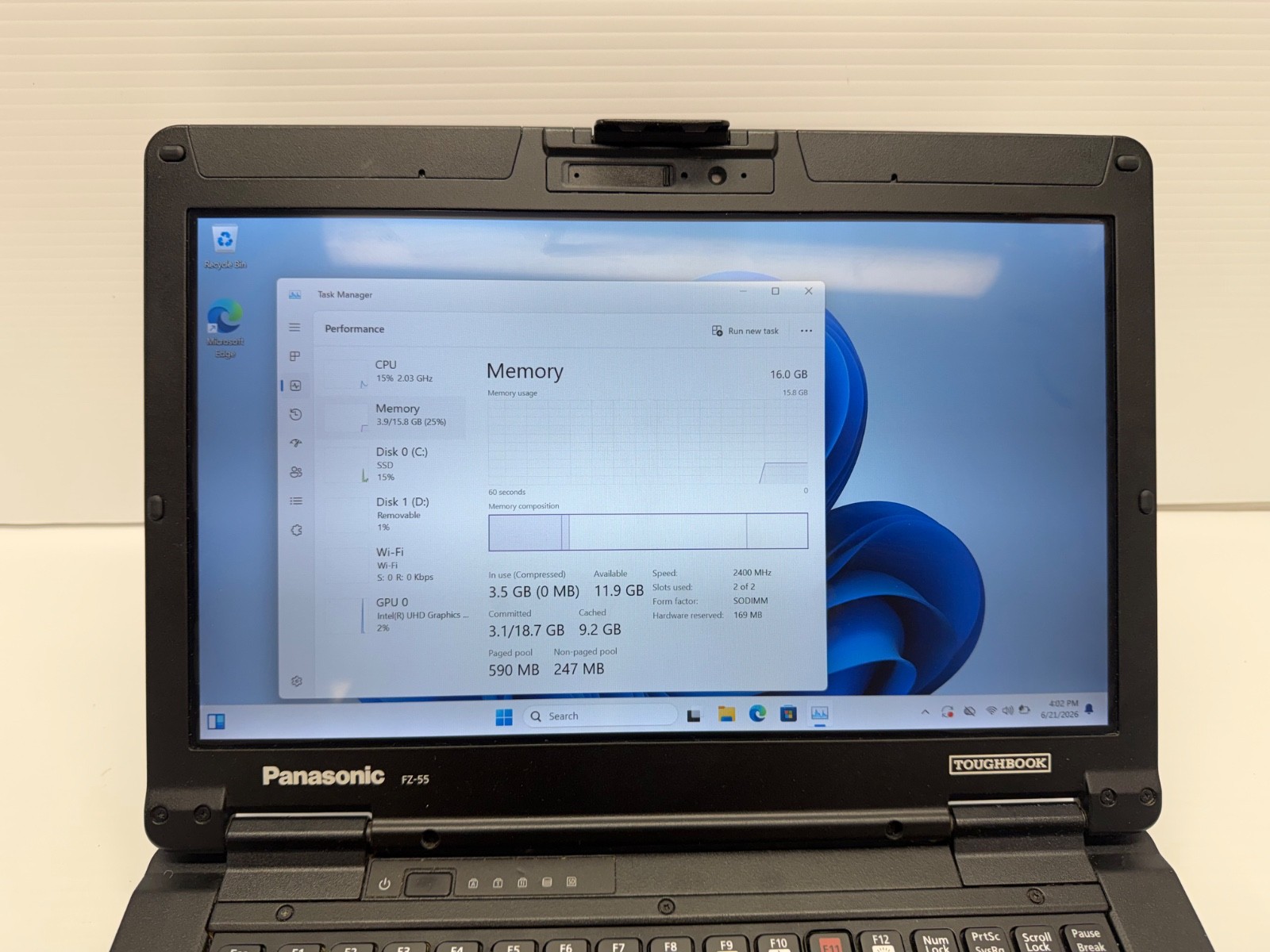 READ*Panasonic Toughbook FZ-55 FHD 14″ i7-8665U Touch 16GB 512GB LTE GPS Win 11P