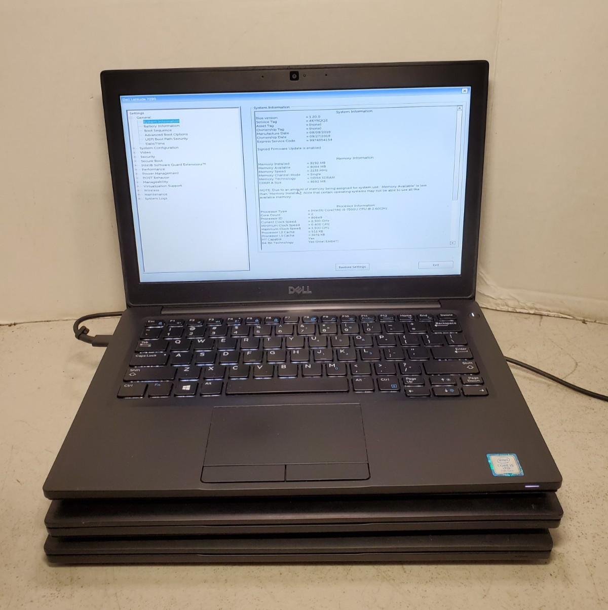 Lot of 3 Dell Latitude 7290 12.5” Core i5-7300U 2.6GHz 8GB RAM No SSD/OS! #69