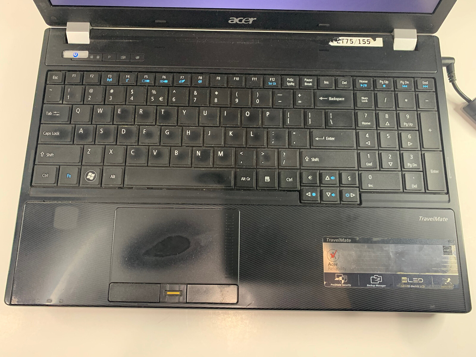 Acer Travel Mate 5760-6477 Laptop No Hard Drive No AC Adapter As Is For Parts!