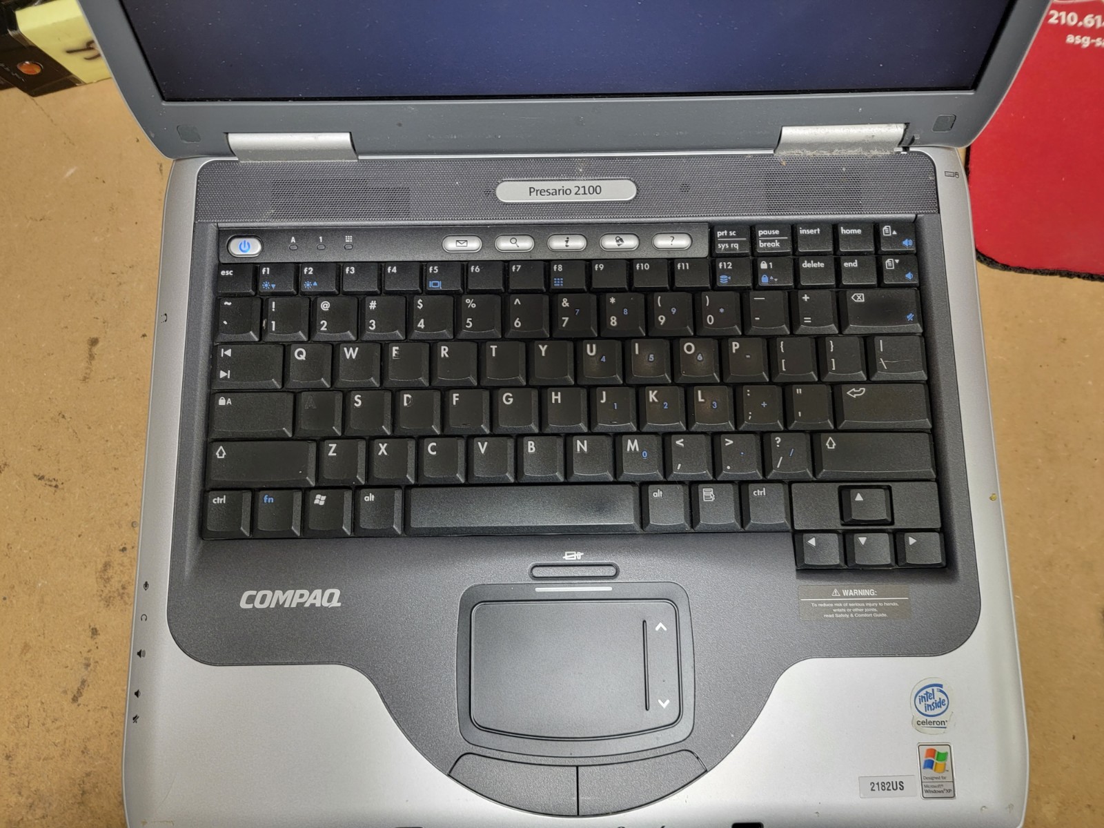 Compaq Presario 2100 – 15.4″ Celeron 2.40Ghz 256MB Ram Laptop – Sold for parts