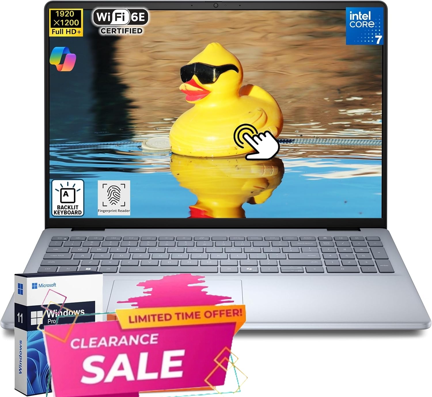 Dell Inspiron 16 Touch Laptop,FHD+ WUXGA,Intel 7 150U,UpTo 16GB 1TB SSD+Win11pro