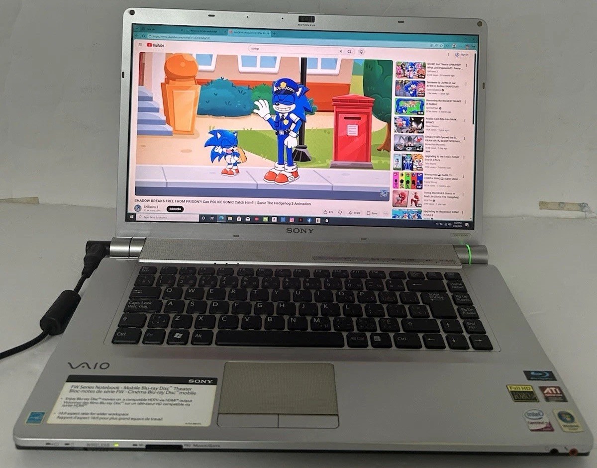Sony PCG-3F1L VGN-FW300/355J 16.4″Intel Core 2Duo P8600 2.4GHz 4GB Ram-250GB HDD