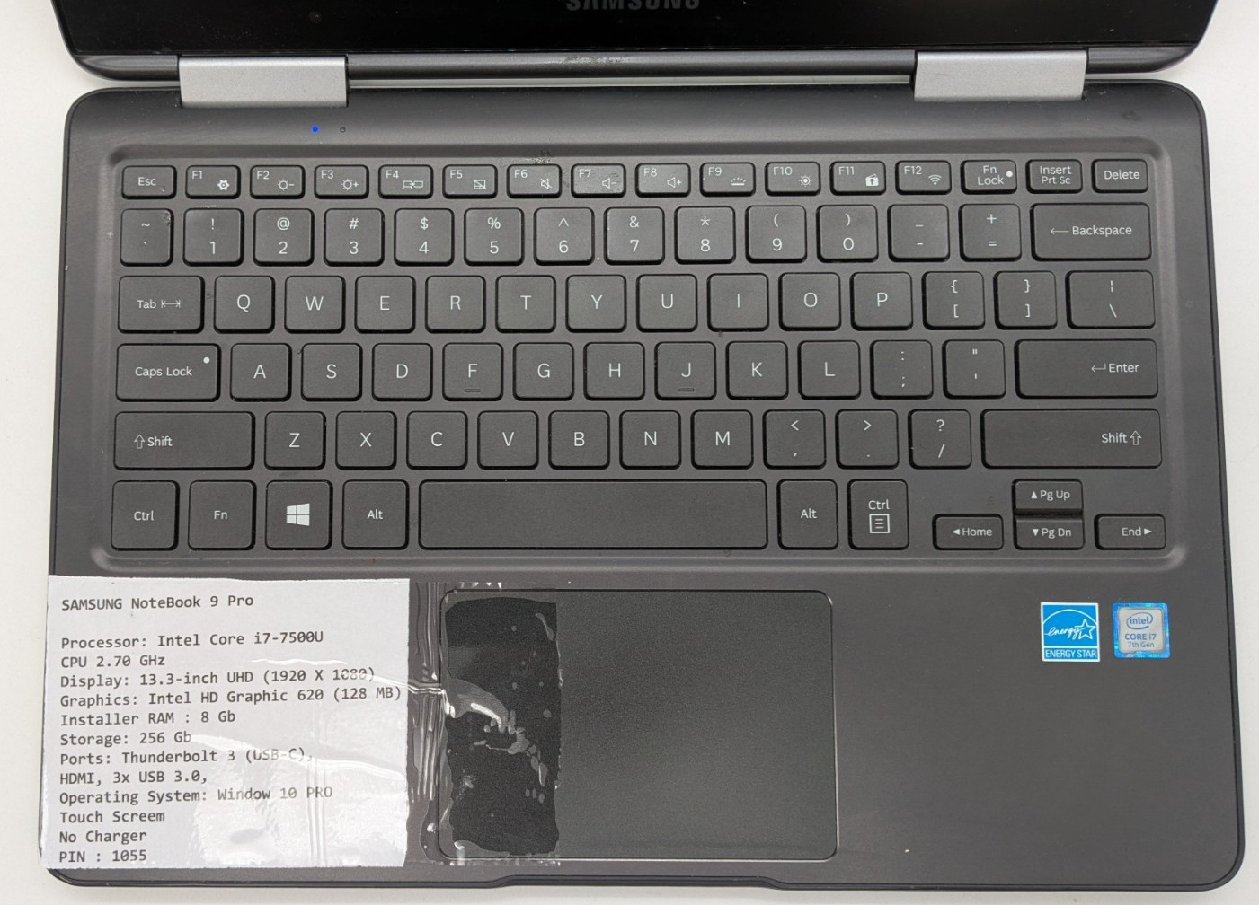 Samsung Laptop Notebook 9 Pro . i7, RAM 8 GB, Storage 256 Gb Touchscreen