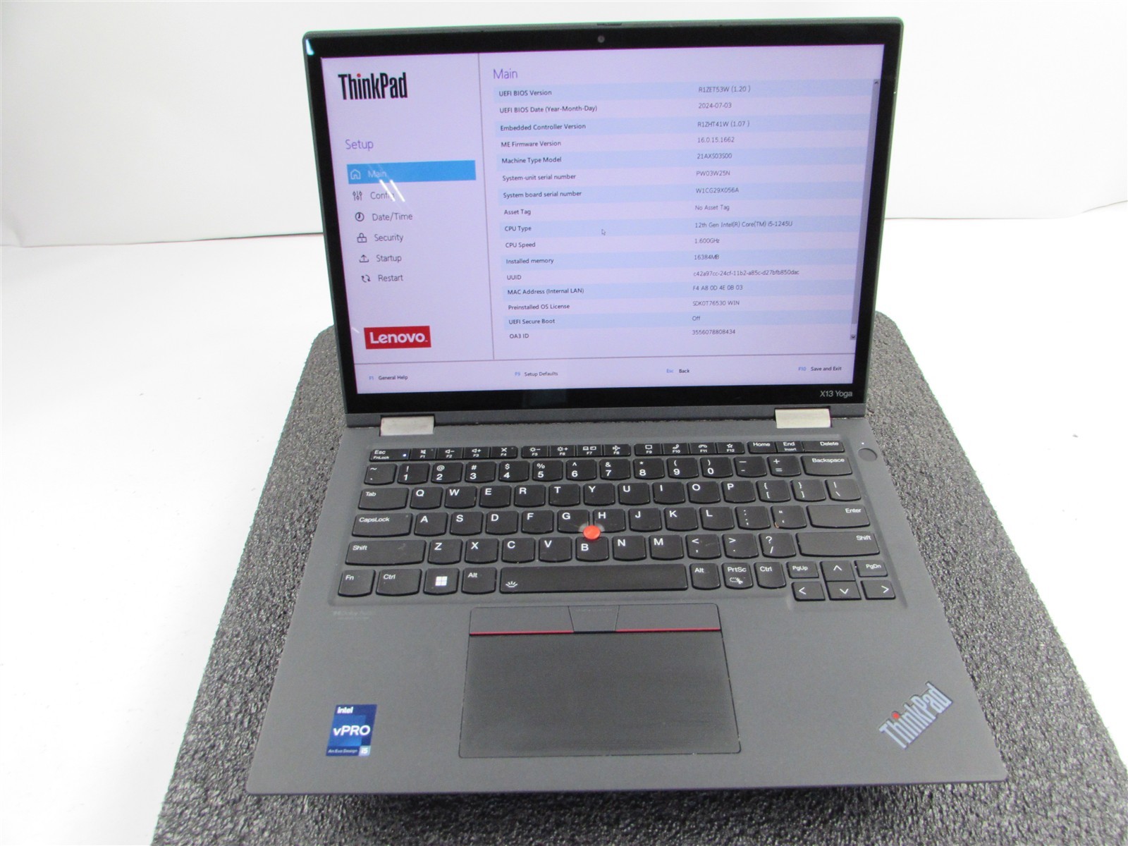 LENOVO THINKPAD X13 YOGA (Gen 3) 13.3″ 2-in-1 I5-1245U 256GB SSD 16GB RAM WIN 11