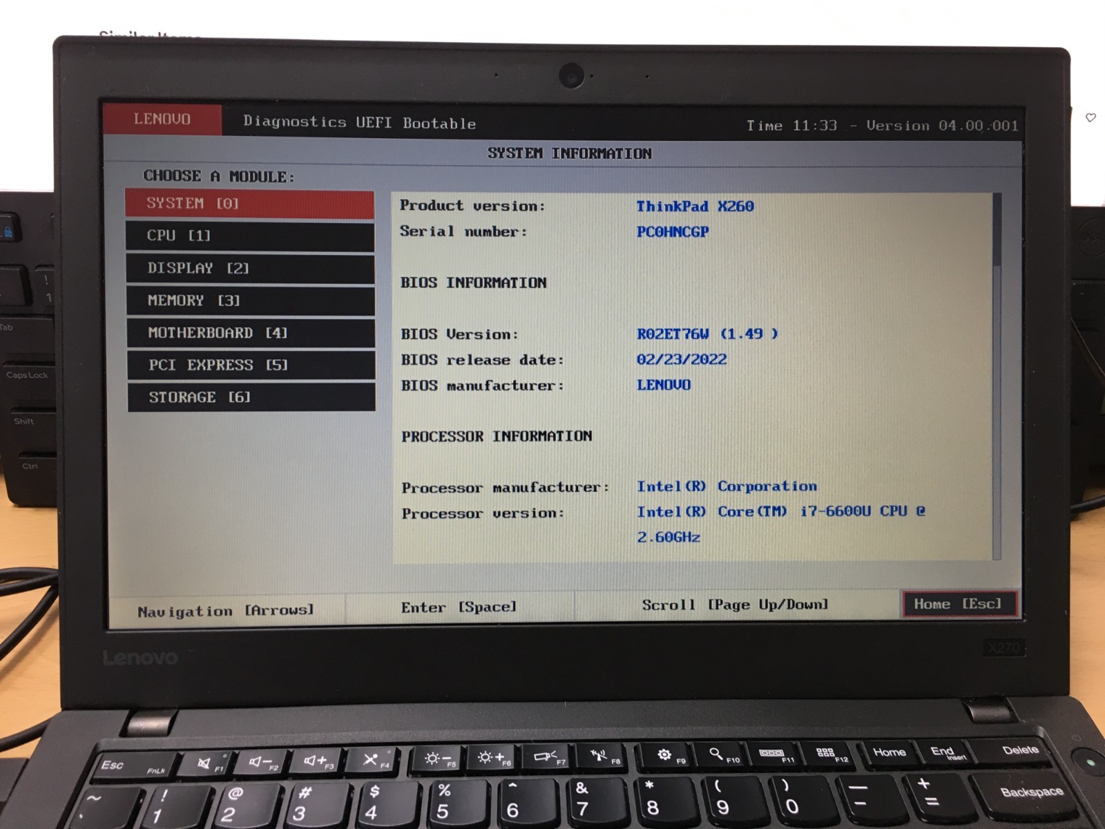 Lenovo ThinkPad X270 12.5″ (i7-6600U @2.60GHz 16GB RAM 256GB M2