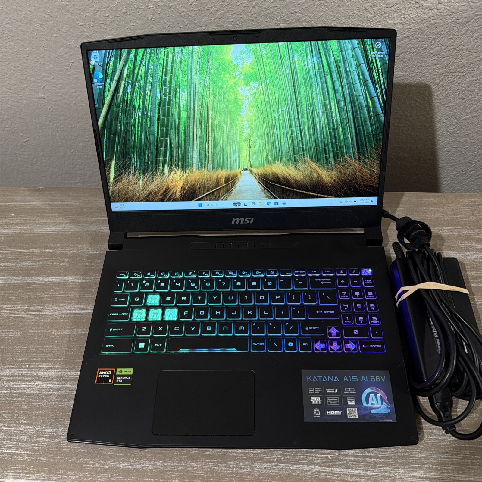 MSI Katana A15 AI Gaming Laptop AMD Ryzen 9 8945HS RTX 4070 16GB 1TB 15.6″ WIN11