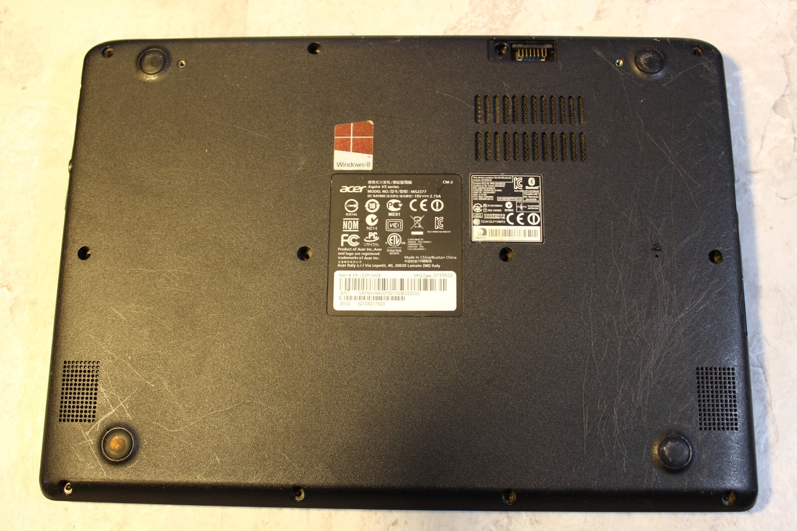 Acer Aspire V5-122P-0408 Series MS2377 Laptop Booted Windows 128 SSD Wiped