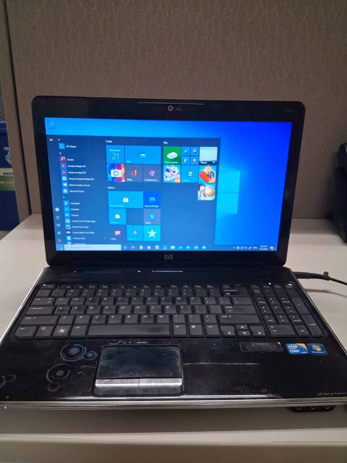 HP Pavilion dv6 Notebook PC Windows 10 PRO 4GB RAM 300 GB Hard Drive