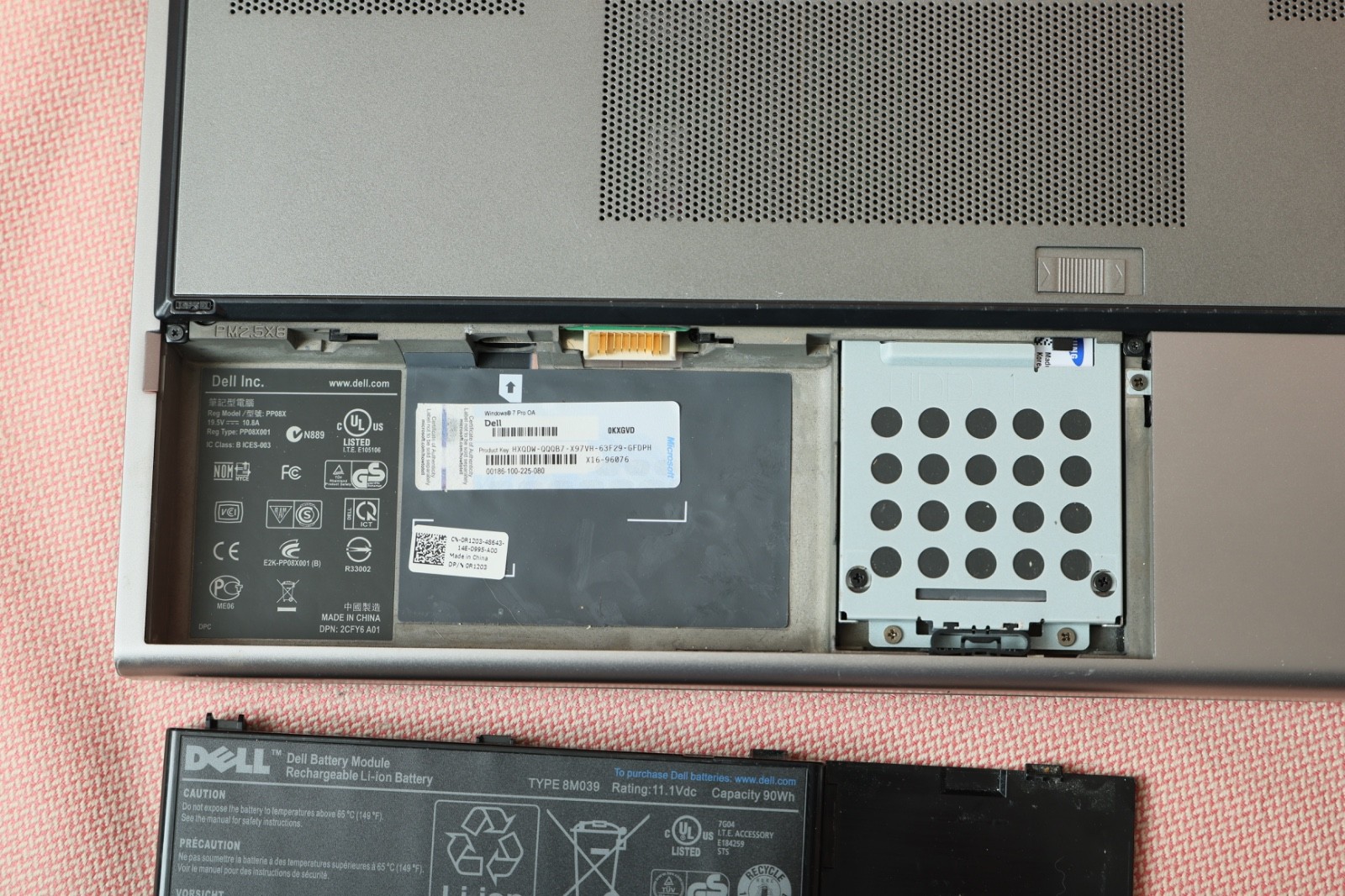 Laptop Dell Precision M6500 i5 16GB DDR3 256GB SSD 17 inch For Parts or Repair