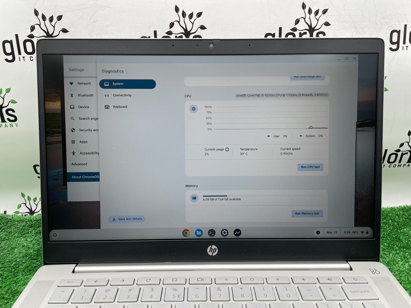 HP Pro c640 Chromebook Laptop Intel i5-10310U 1.70 / 8GB / 64GB SSD / Touch