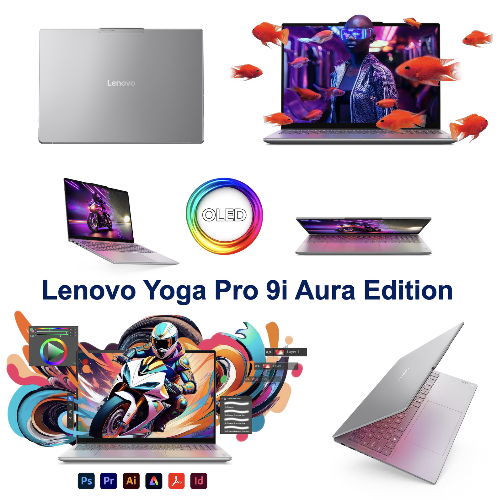 Lenovo Yoga 16″ 3200×2000 Ultra 9-285H 32GB RAM 1TB SSD RTX 5060 Windows 11 Pro