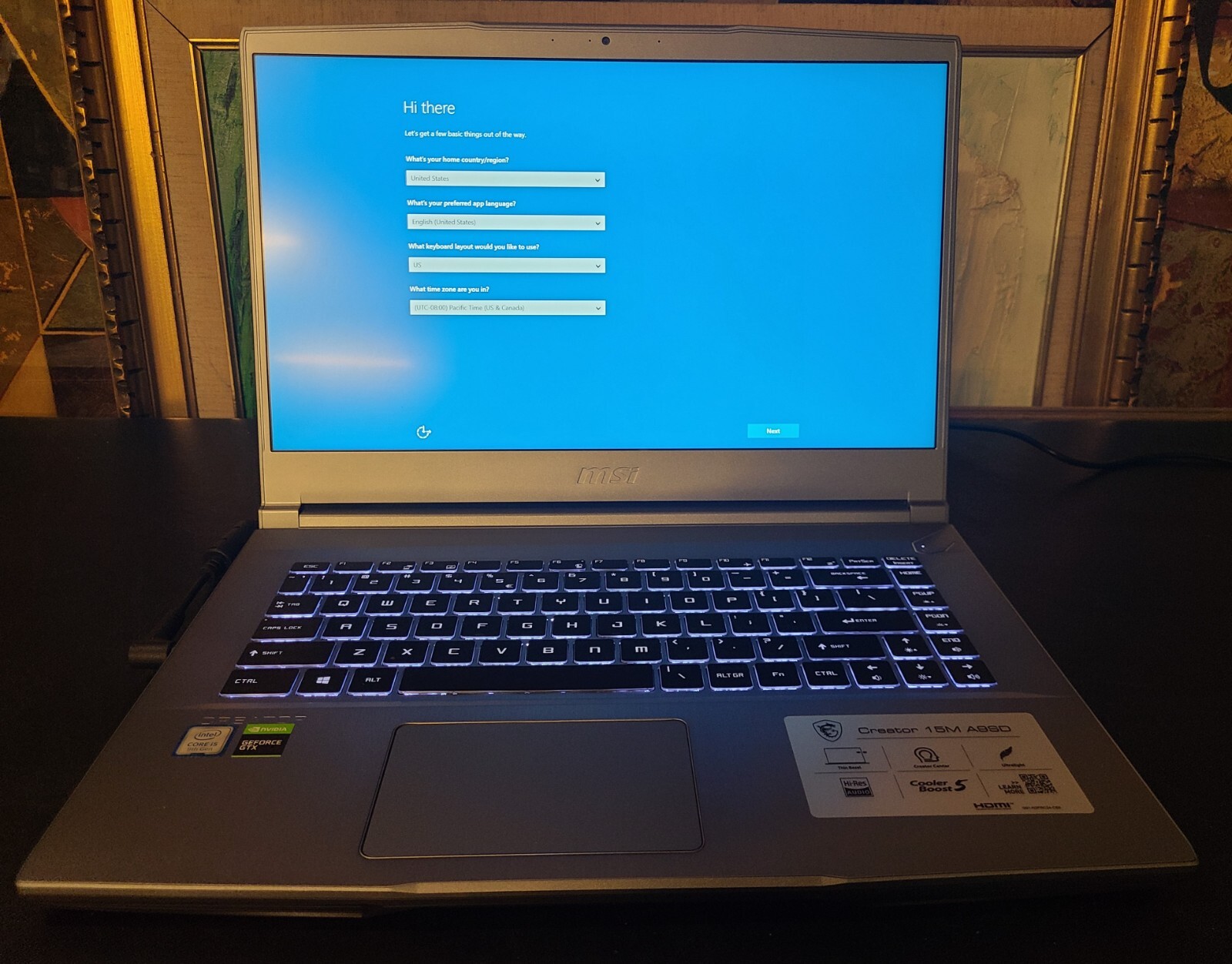 MSI Creator 15M A9SD, 15.6″ Screen, Laptop, Intel Core i5-9300H