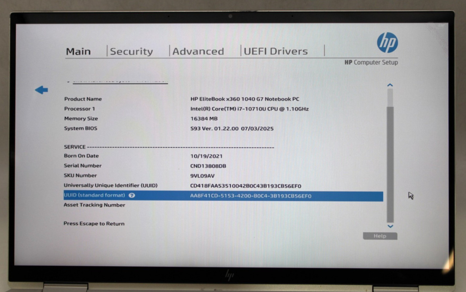 HP EliteBook x360 1040 G7-i7-10710U@1.1GHz-16GB DDR4-512GB NVMe-WIN11*USED/TSTD*