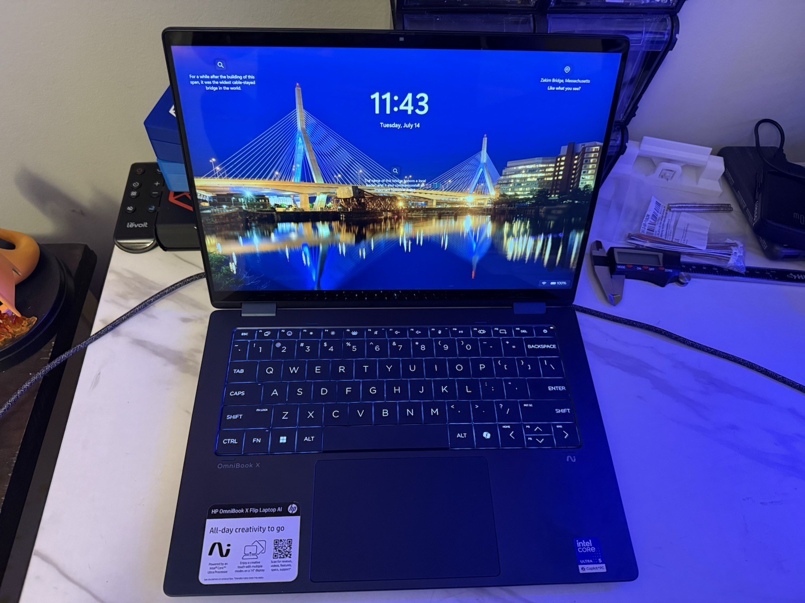 HP – OmniBook X Flip 2-in-1 – 14″ Touchscreen Laptop – Intel Core Ultra 5