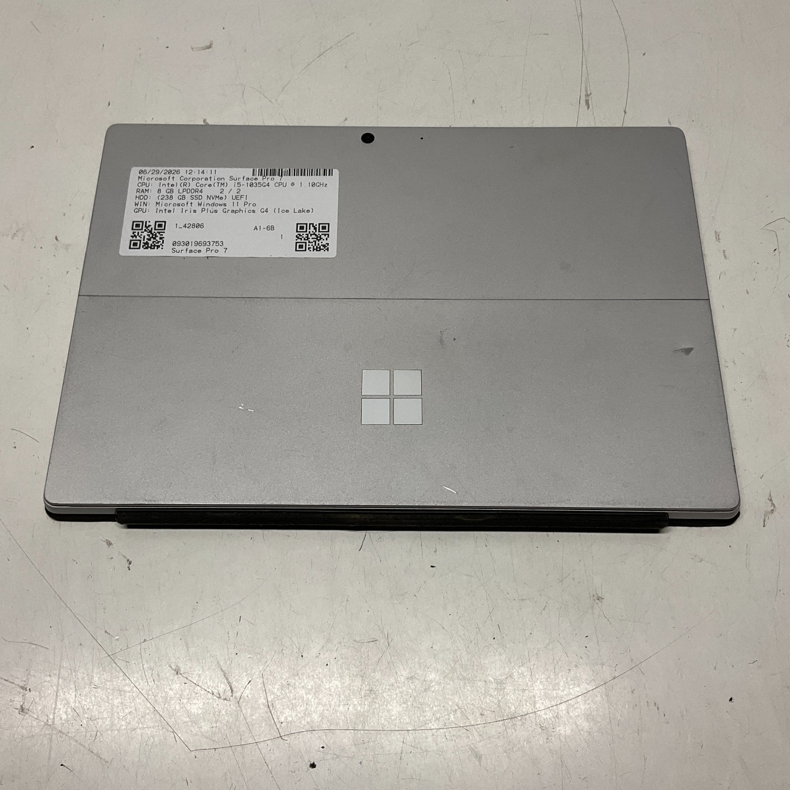 Microsoft Surface Pro 7 1866 12.3″ | 1.10GHz i5-1035G4 8GB 256GB SSD Win 11 Pro