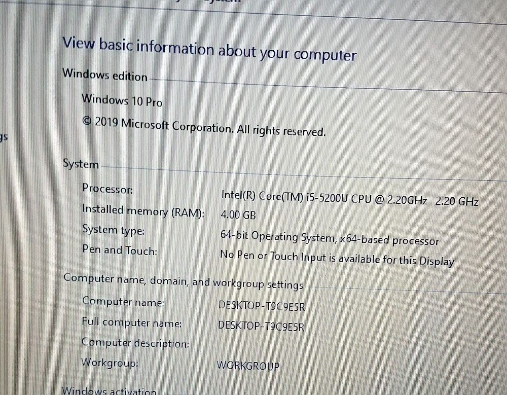 Dell LATITUDE 3560 15″ Laptop i5 5200U @ 2.2GHz 4GB Ram 128GB SSD Win 10
