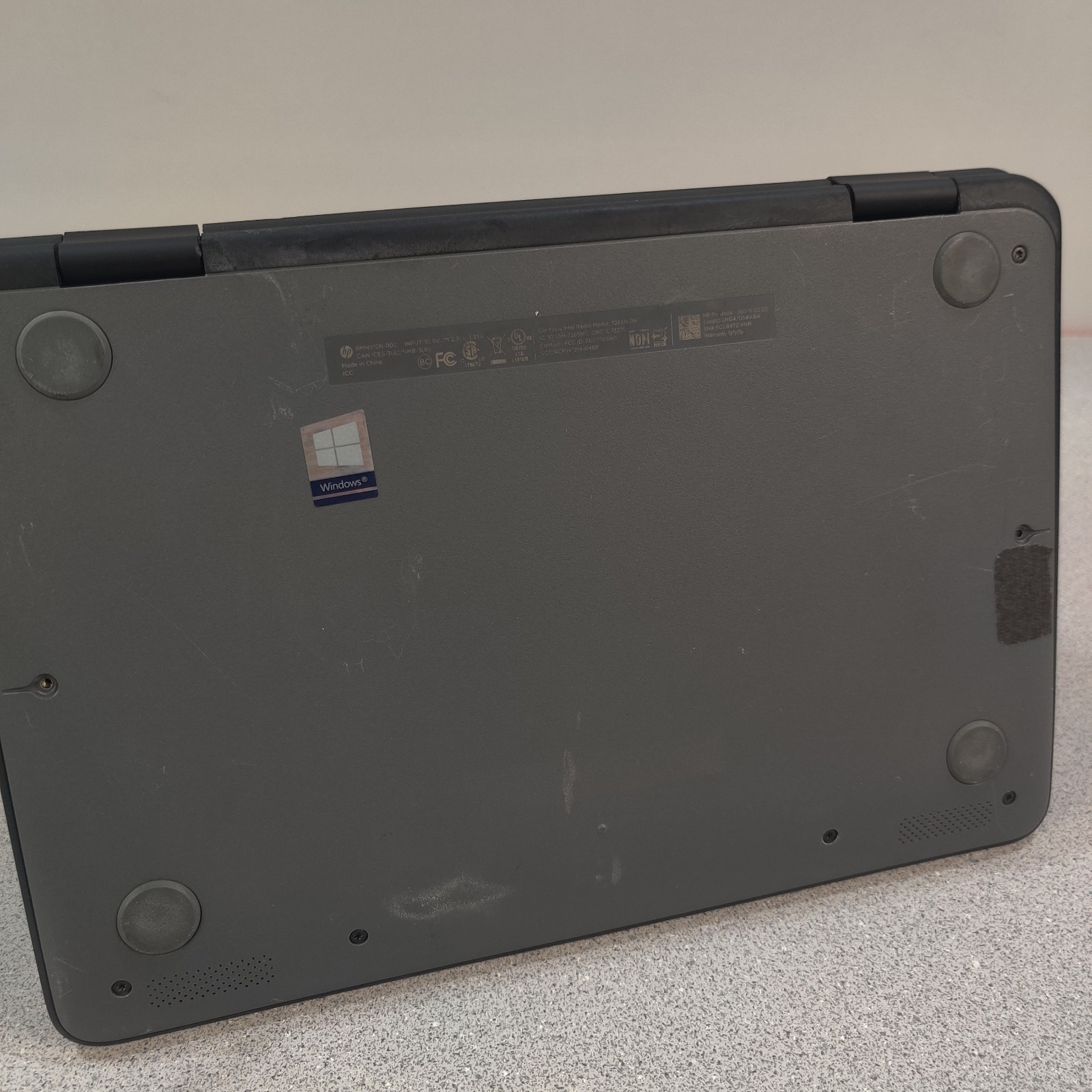 HP ProBook x360 11 G2 EE, Core-m3-7Y30 8GB NO SSD/OS/AC ADAPTER – USED