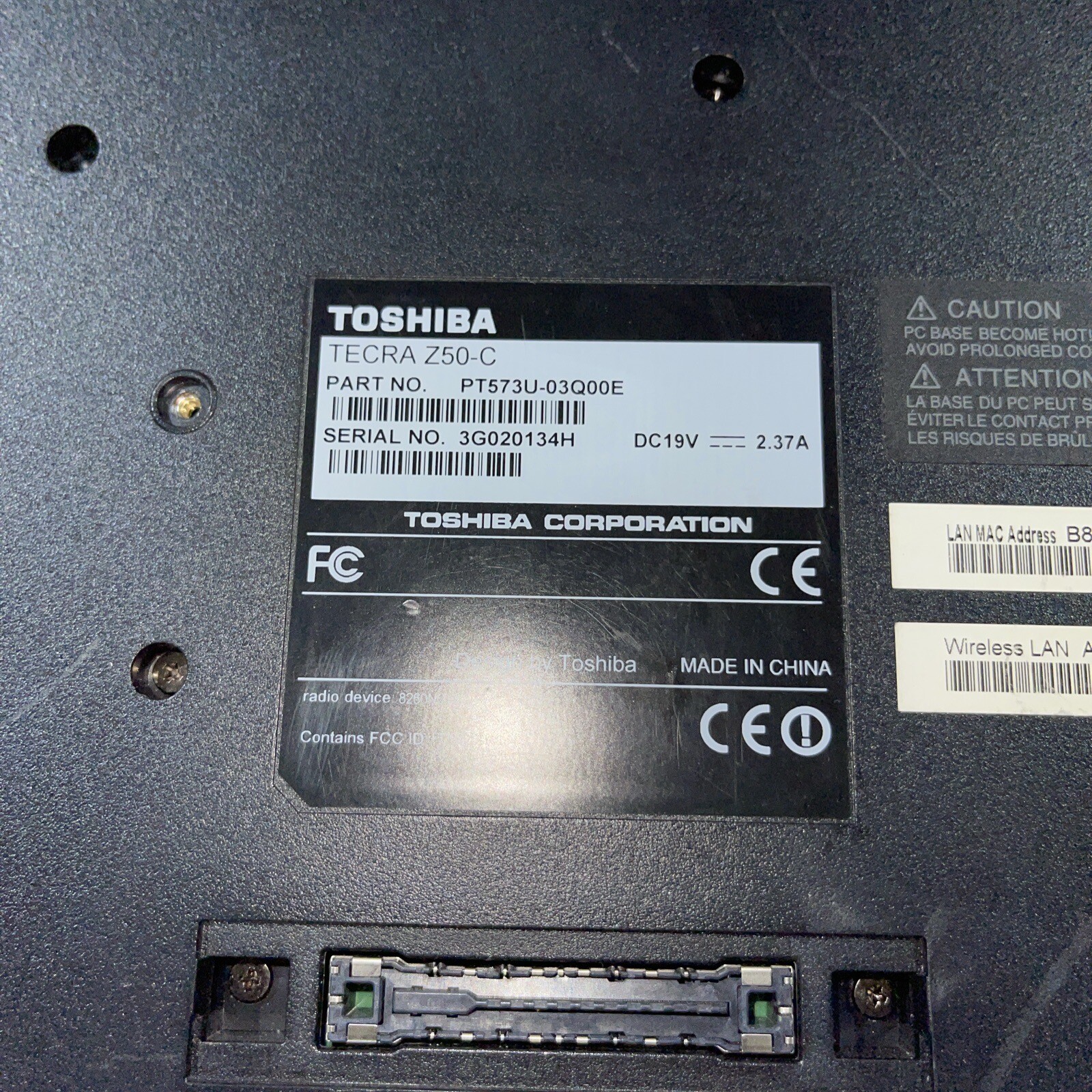 Toshiba Tecra Z50-C Intel Core i5 8GB RAM NO HD