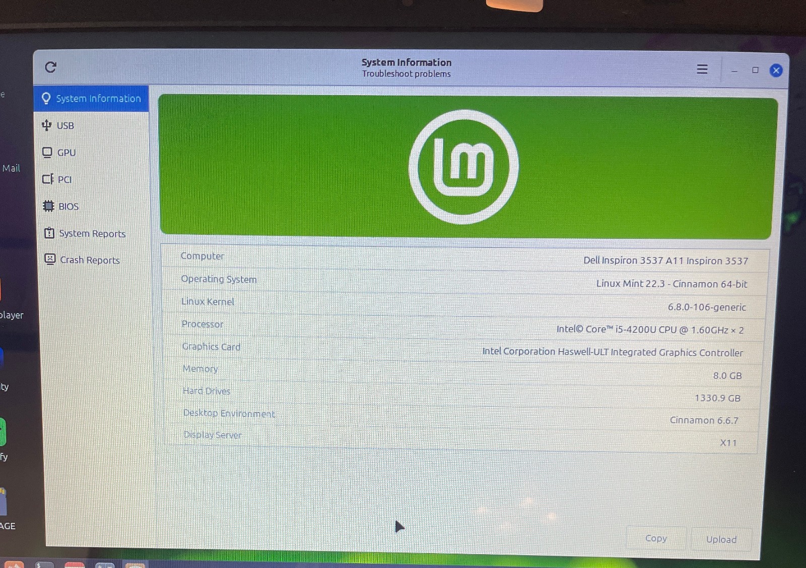 DELL INSPIRON 15-3537 Laptop 15″ i5 256gb+1tb Linux Mint 22.3-extras-12