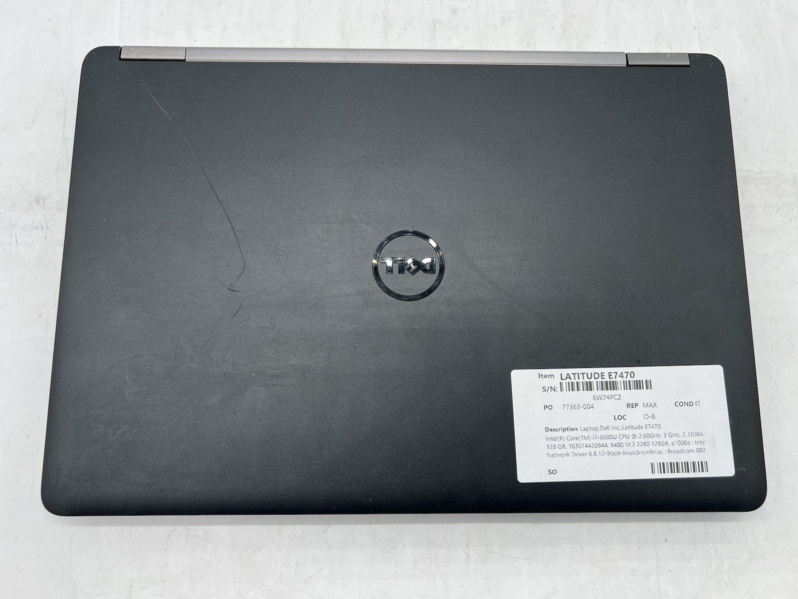 Dell Latitude E7470, Core i7-6600U, @ 2.60GHz, 8GB RAM, 128GB SSD-No OS/AC