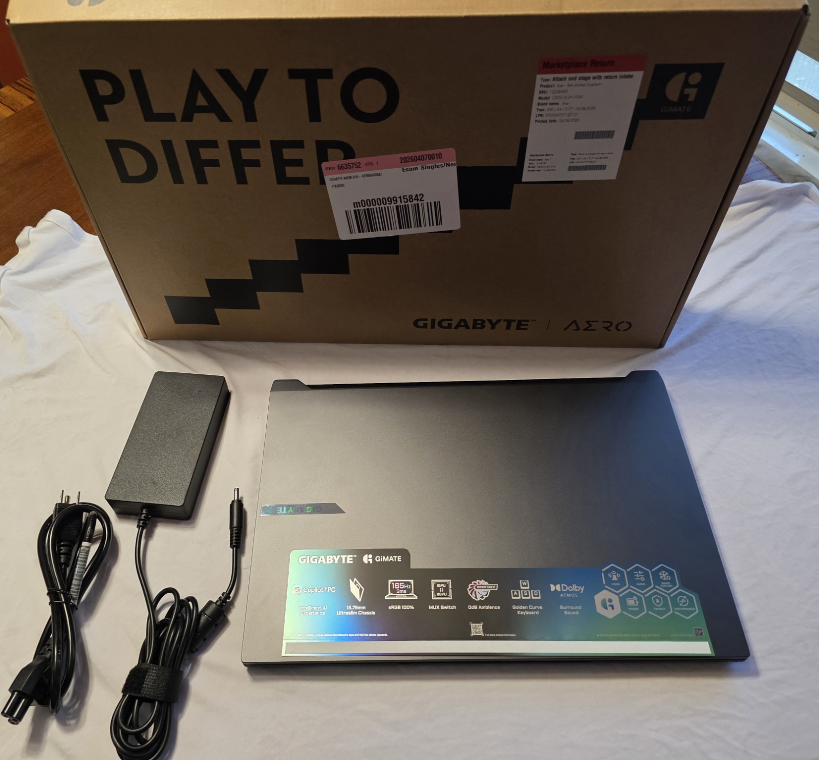 Gigabyte Aero X16 16″ 2560×1600 Ryzen Al7 350 32GB 1TB SSD RTX 5060 W11H Copilot