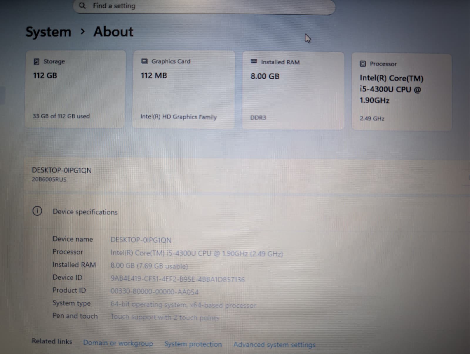 Lenovo ThinkPad T440 | i5 4th Gen 8GB RAM 120GB SSD | HD Win 11 Pro Dual Batt