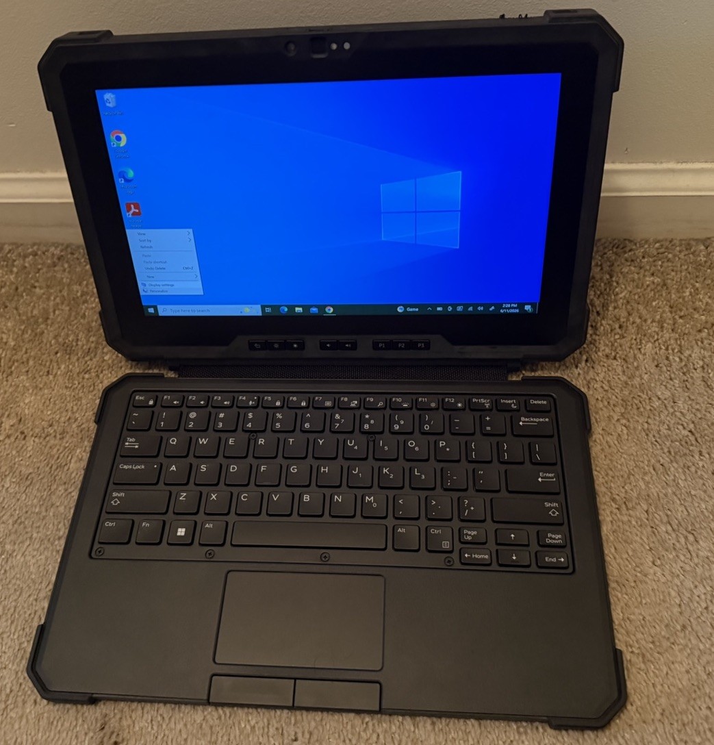 Mint Dell Latitude 7220 Rugged Extreme Tablet 11.6″ i5 8365U 8GB RAM 500 GB